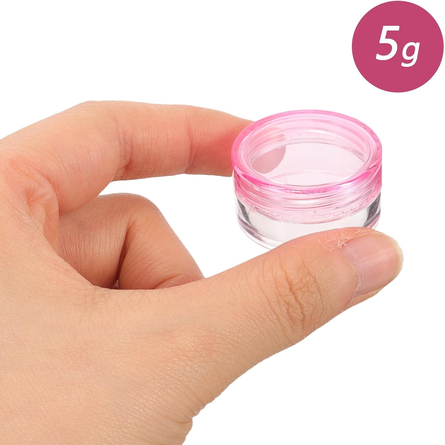 20 Pcs Refillable Cream Containers Plastic Travel Jars 5G
