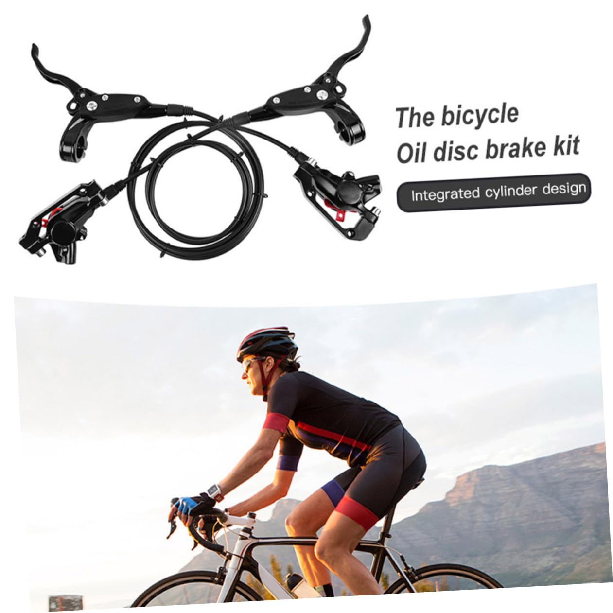 Mipcase Kit de Freno de Bicicleta de Montaña, Juego 1 Set, Aleación | Disco 160mm, Alta Sensibilidad de Frenado, Textura Brillante, Resistente al Desgaste Envejecimiento Color Aleatorio
