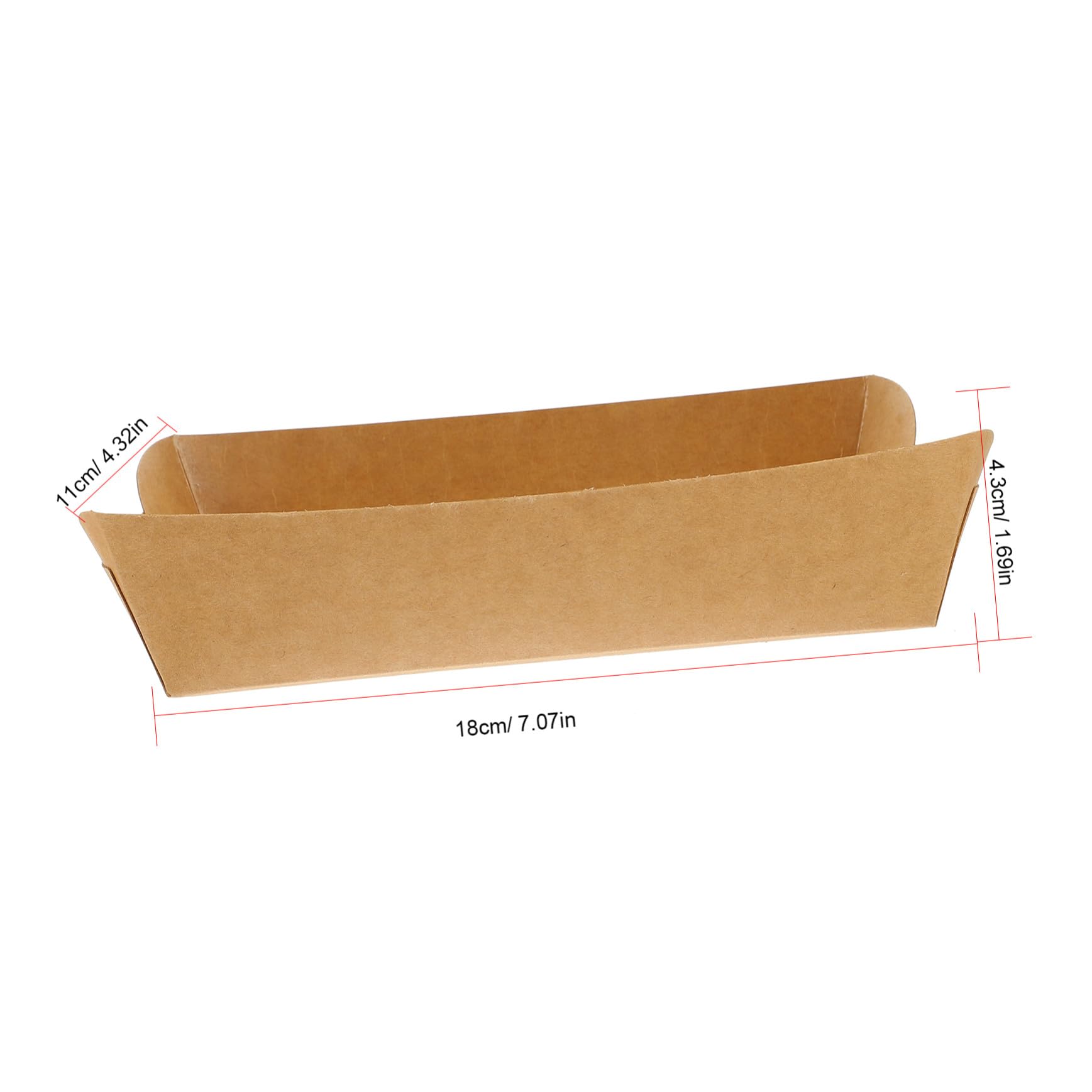 Mikinona 100pezzi Scatola di Carta per Alimenti da Asporto Barchetta di Carta per Cibo per Pollo Fritto Scatola di Olio per Cibo da Asporto per Conservare Snack