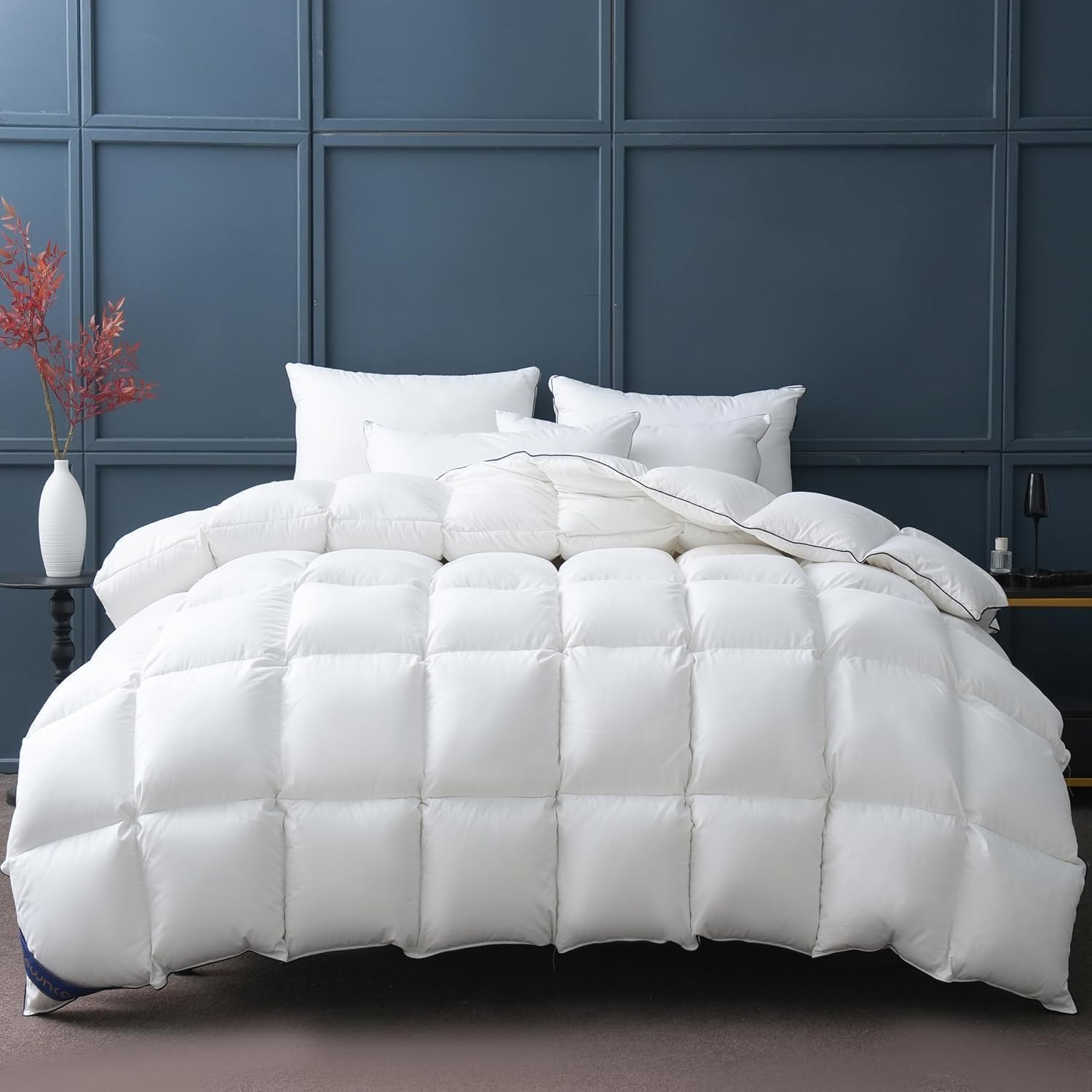 DOWNCOOL Feather Comforter Full Size, Down & Feather Fiber
