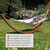 Ampel 24 XL Outdoor Hängemattengestell 400 cm Holz sibirische Lärche wetterfest Gestell Madagaskar braun - 8
