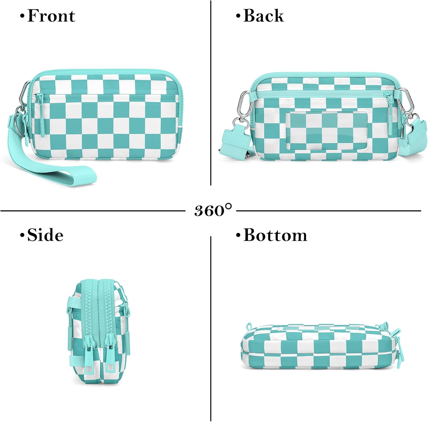 BIAOTIE Wristlet Wallets for Women, Small Crossbody Purses Travel Pouch Phone Nylon Wrist Wallet Shoulder Purse - Image 6