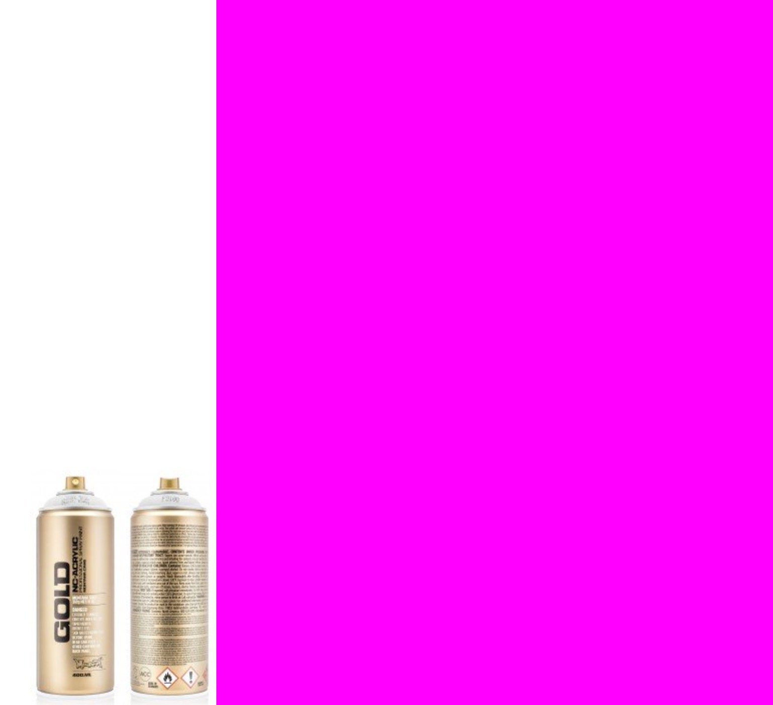 Montana Złoty 6 x 400 ml Neon Spray fluorescencyjny Spray opakowanie