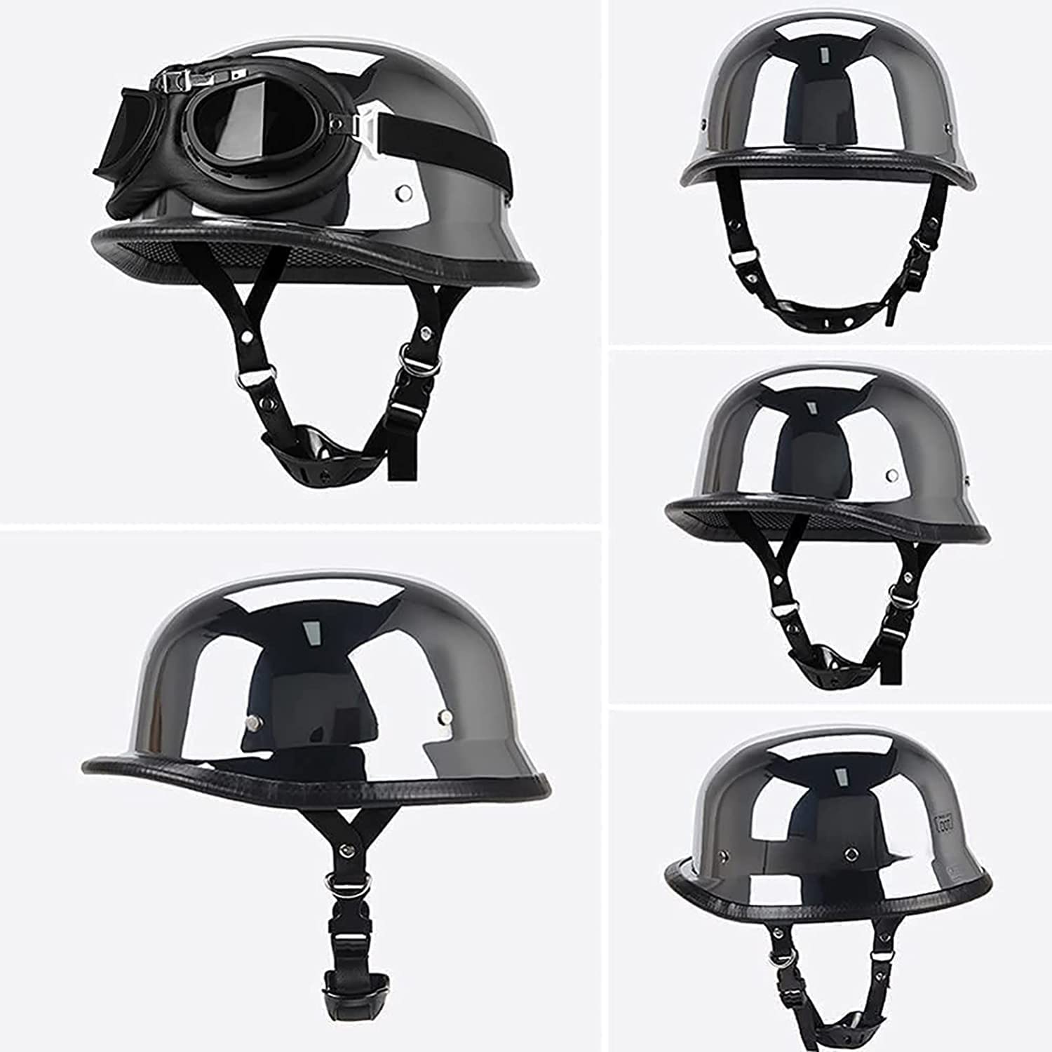 BYFHHHH Casques De Moto Demi-Casques, Homologation ECE/Dot