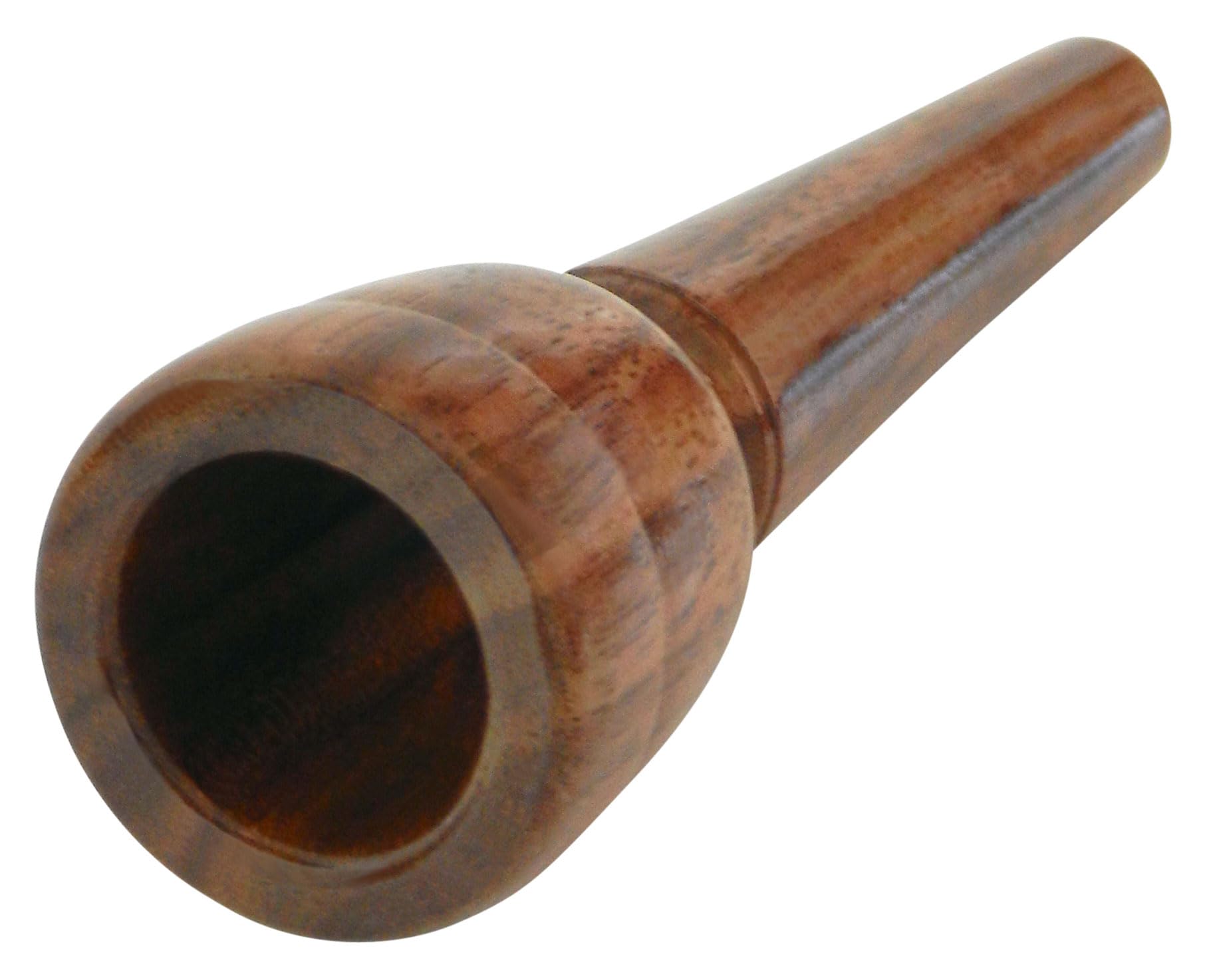 MUN20 Mundstück für Alphorn 20 mm (aus Nussholz, Kesselweite: 20 mm, Kesseltiefe: 25 mm, Durchgangsbohrung: 5,5 mm)