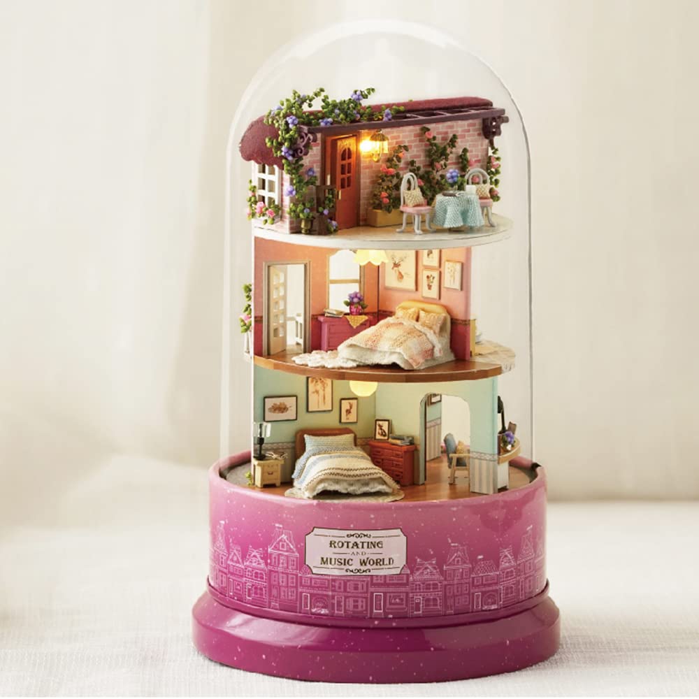 Kit 3D DIY De Casa De Muñecas Con Luces LED Y Música – Incluye Cubierta Antipolvo, Tamaño 11x18,5 Cm, Ideal Para Regalar A Niños Y Adultos A Partir De 8 Años