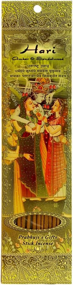 Prabhuji's GiftsRamakrishna Incense Sticks, Hari, Amber & Sandalwood, Single Pack