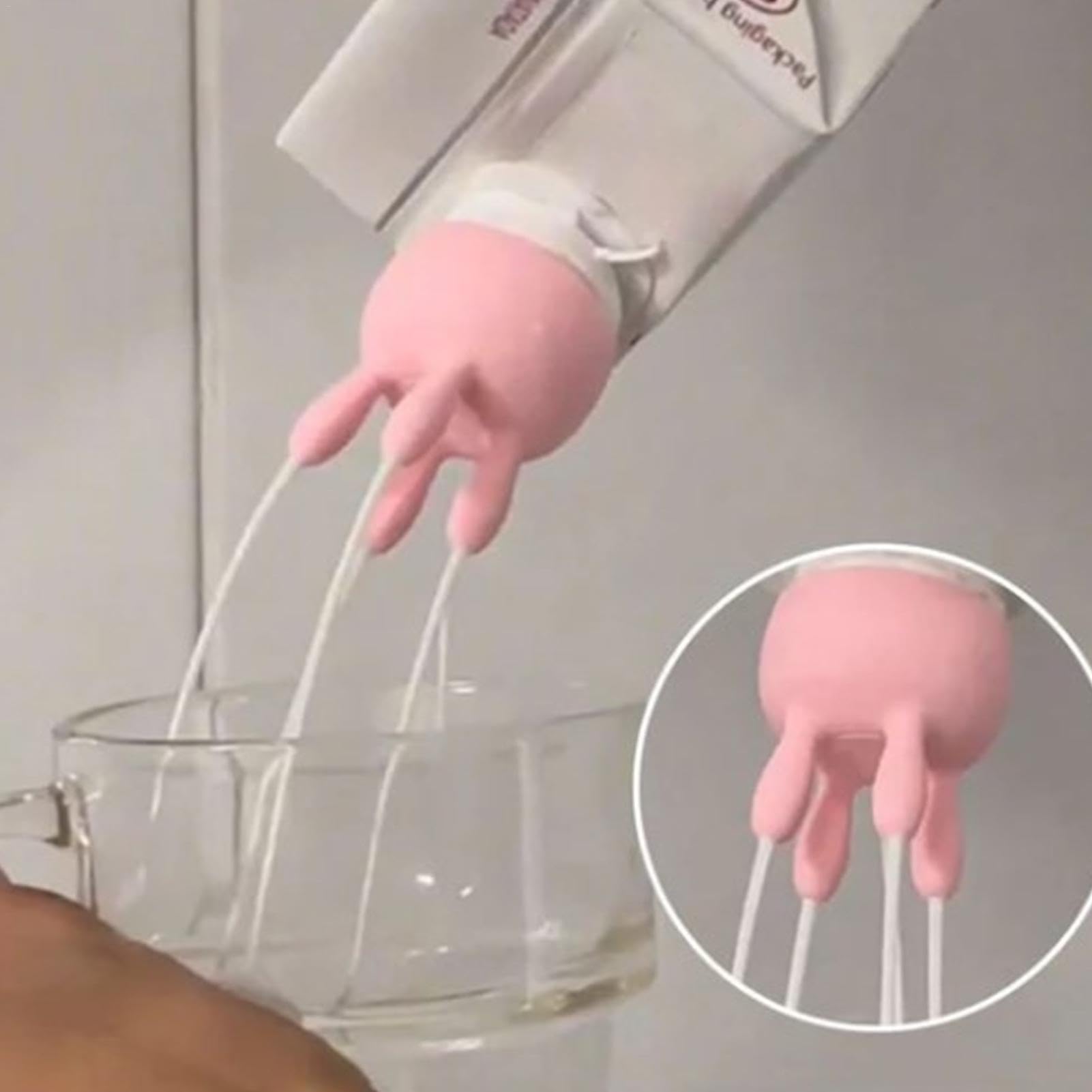 Cow Udder Bouchon de lait de vache en forme de mamelon de vache Bec verseur pour bouteille de lait de vache, bec verseur de lait emballé, outil de réfrigérateur, couvercle en carton de lait