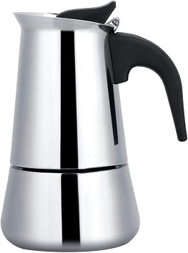 Coffee Pot, Portable Stainless Steel Coffee Pot Moka Espresso Maker Mocha Pot 100ml/200ml/300ml/450ml200ml