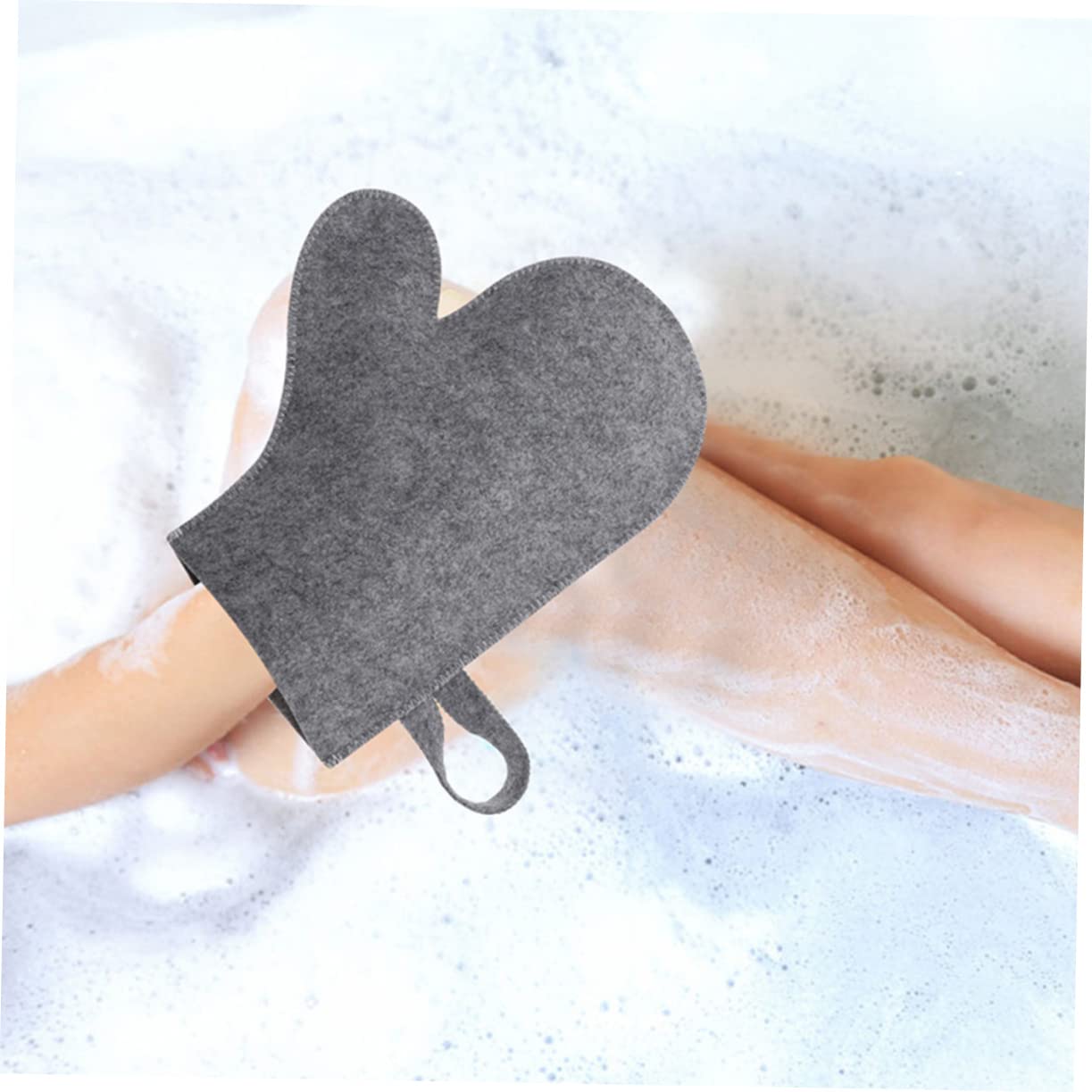 SEWACC 4pcs Felt Sauna Gloves Felt Sauna Mitten Exfoliating Shower Gloves Body Scrub Gloves Back Scrubbing Gloves Sauna Scrubber Gloves Sauna Supplies Skin Exfoliator Mitt Simple