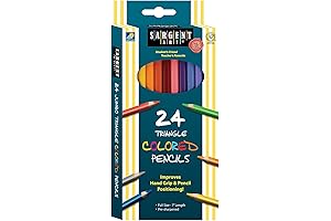 Sargent Art - 24 Colored Triangular Pencils with Sharpeners