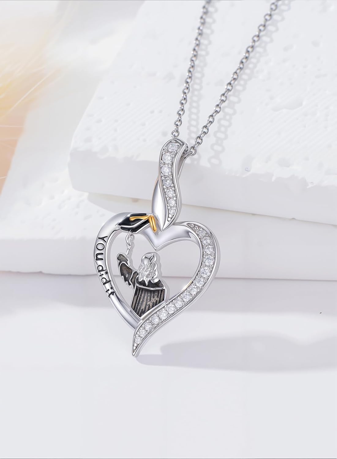 Graduation Gifts 925 Sterling Silver Graduation Necklace Jewelry for Women/Medical Student - Image 2