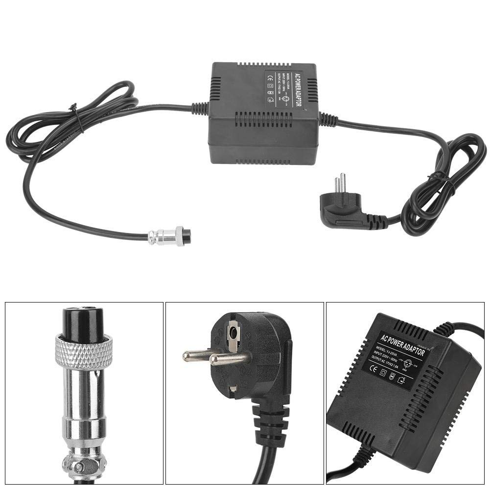 Alimentatore 17V 1.6A a AC 12V Trasformatore per cavo di alimentazione Caricatore da muro Spina di ricambio con tastiera a cavo