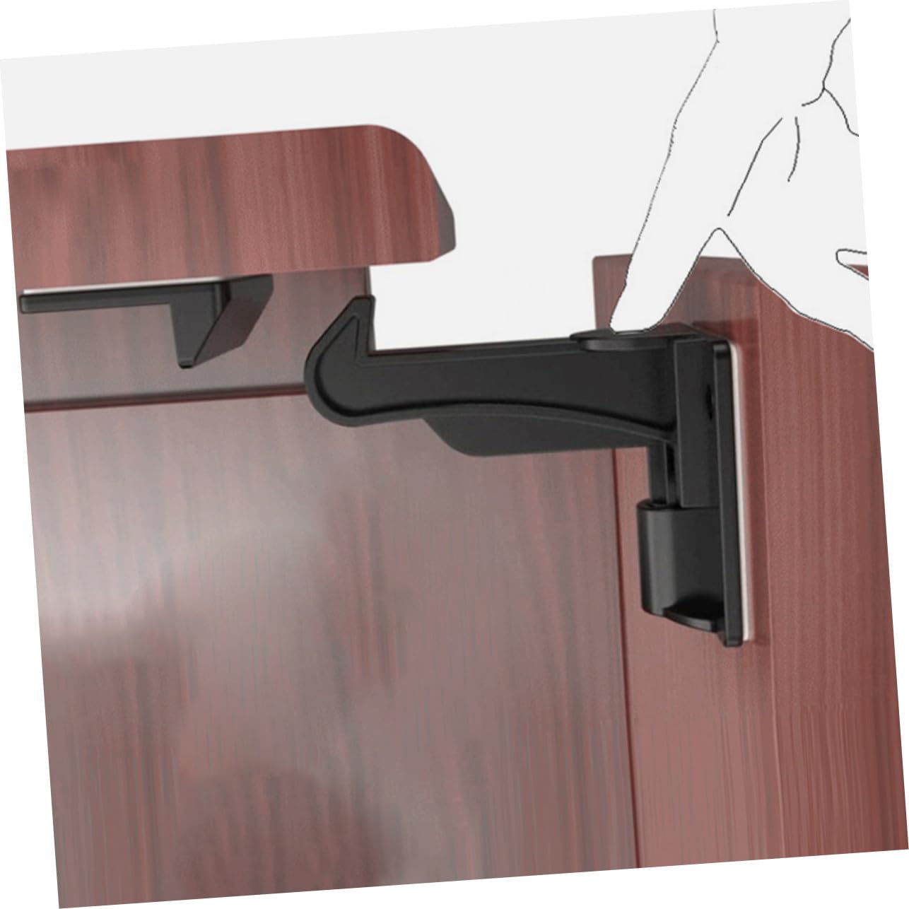 Cerradura de Seguridad para Cajones, 10 Piezas, Abs Negro