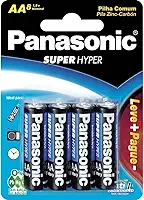 Pilha Comum Linha Super Hyper Proteção Antivazamento, Panasonic, UM-3SHSL8P6, pacote de 8