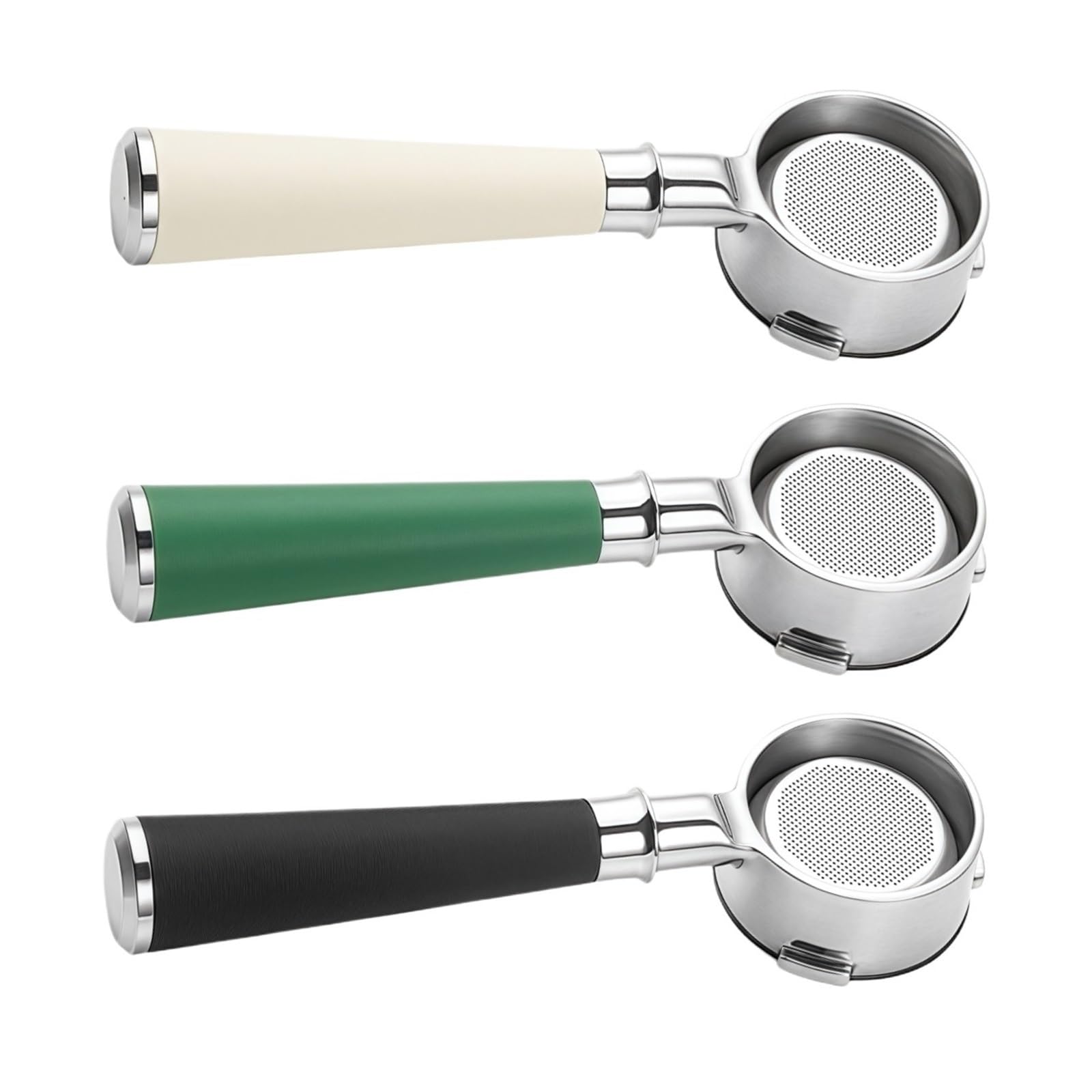 1 Uds. Mango for Máquina De Café Con Cesta De Filtro Portafiltro Sin Fondo De 3 Orejas De 58MM, Compatible Con Barsetto, Accesorios for Cafetera M5300S(Green)