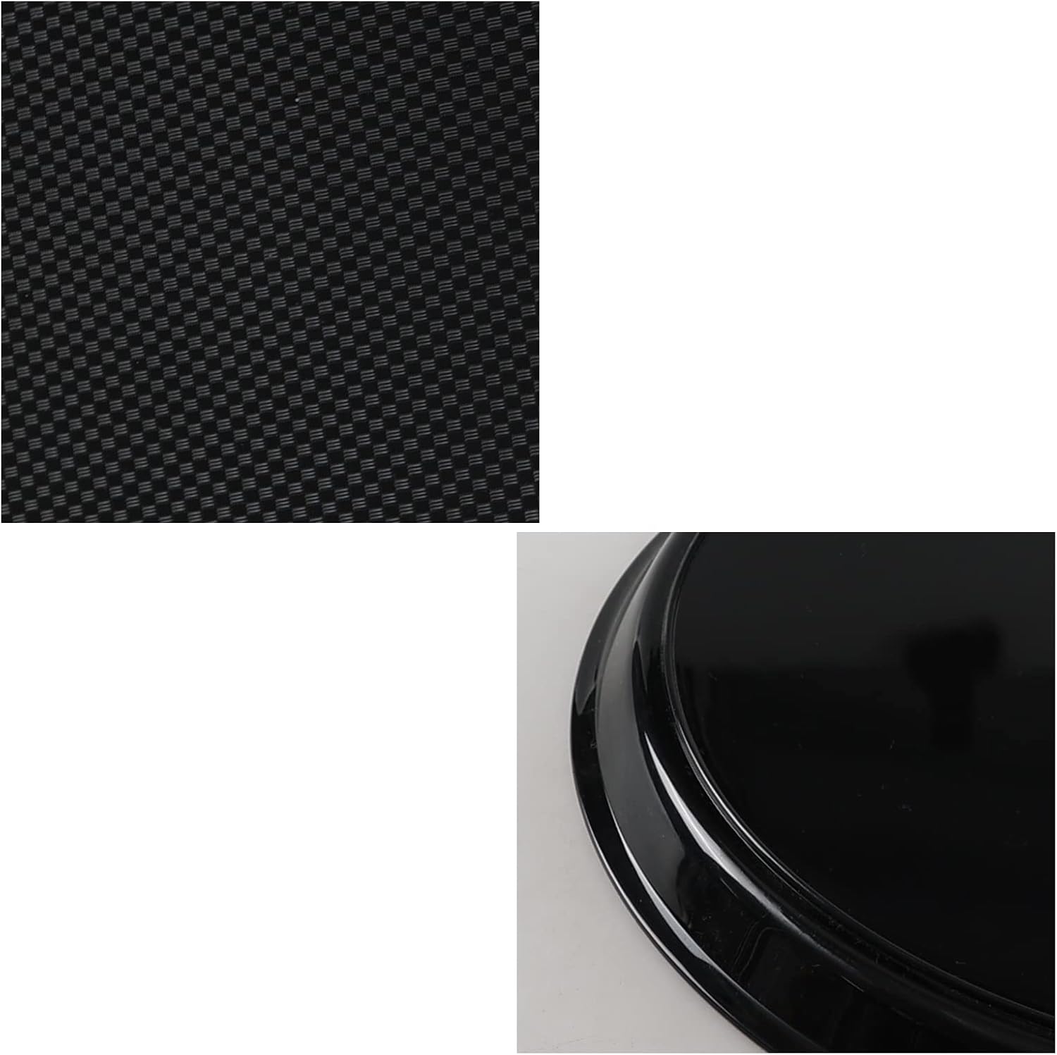 Pekky Set of 4 Round Trays for Serving Food, Restaurant Serving Trays, Black Trays for Eating Plastic - Image 5