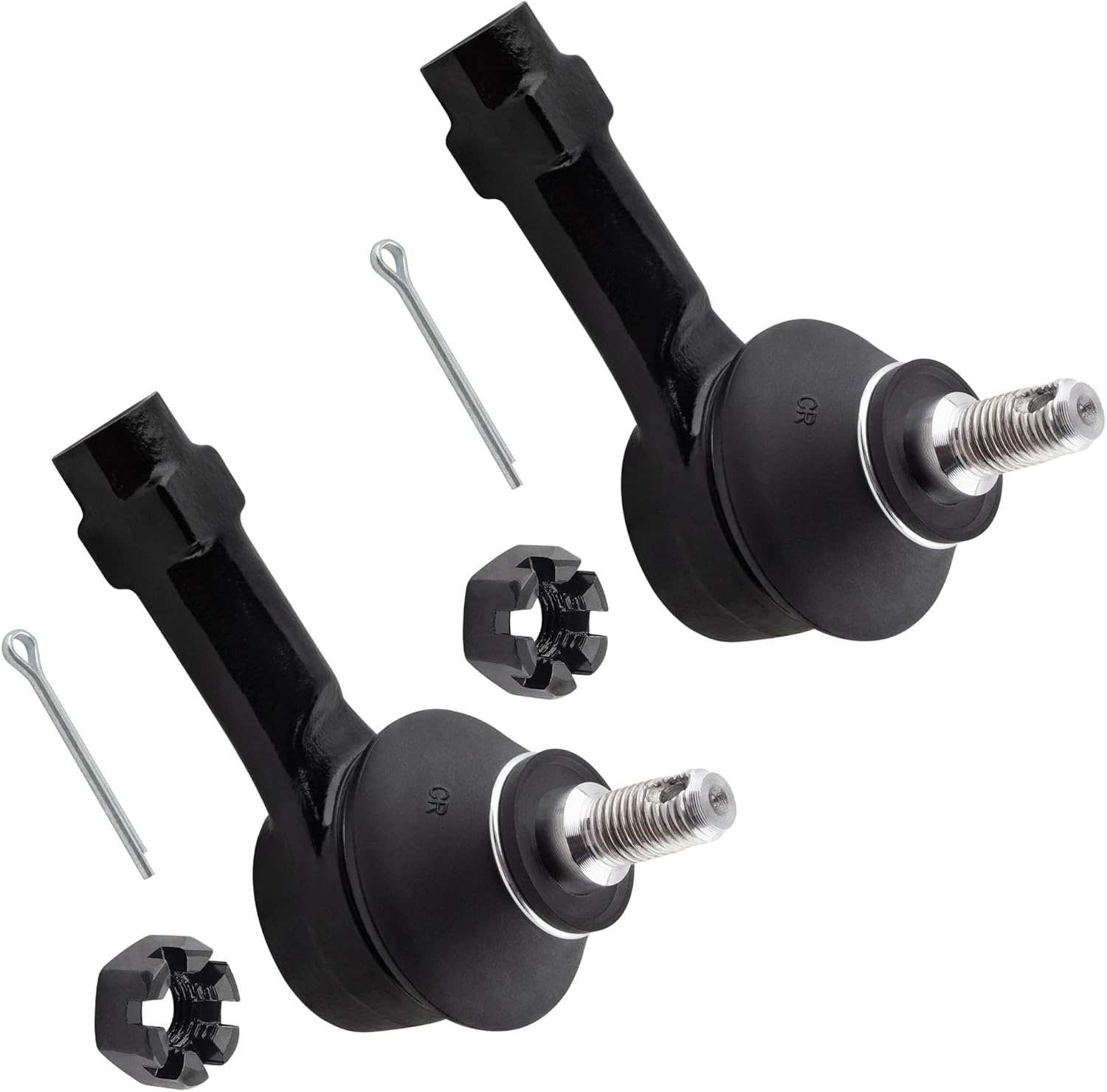 Set of 4, Front Inner & Outer Tie Rod End Kit, Compatible with Mitsubishi Lancer 2002 2003 2004 2005 2006 2007, Replace # ES3704 EV80587