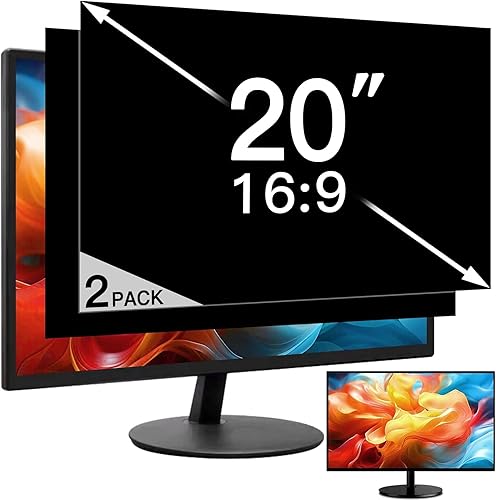 Miniatura 11 de Paquete de 2 pantallas de privacidad de 27 pulgadas para monitor de computadora, relación de aspecto 16:9, protección ocular antirreflejos, pantalla