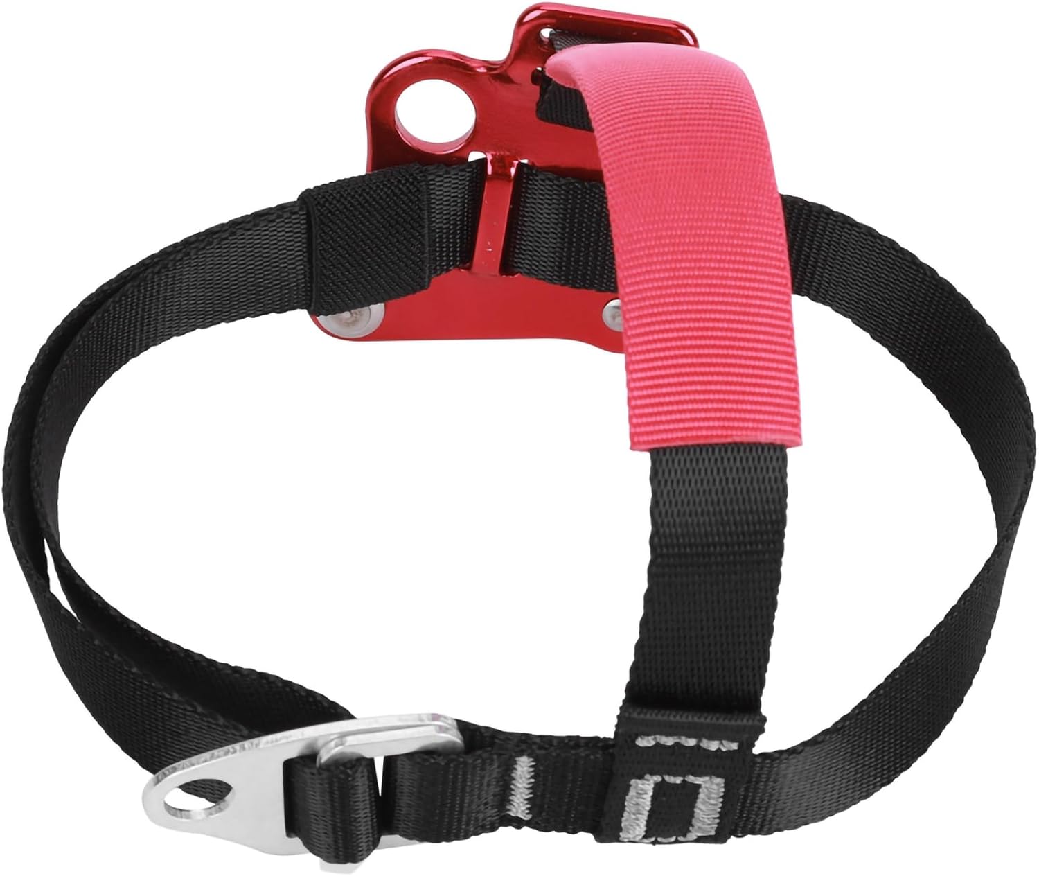 Climbing Foot Ascender Lightweight Strong Bearing Capacity Aviation Aluminum Left Right Foot for Mountaineering Rock Climbing 8-13mm Rope (Right foot ascender/red)