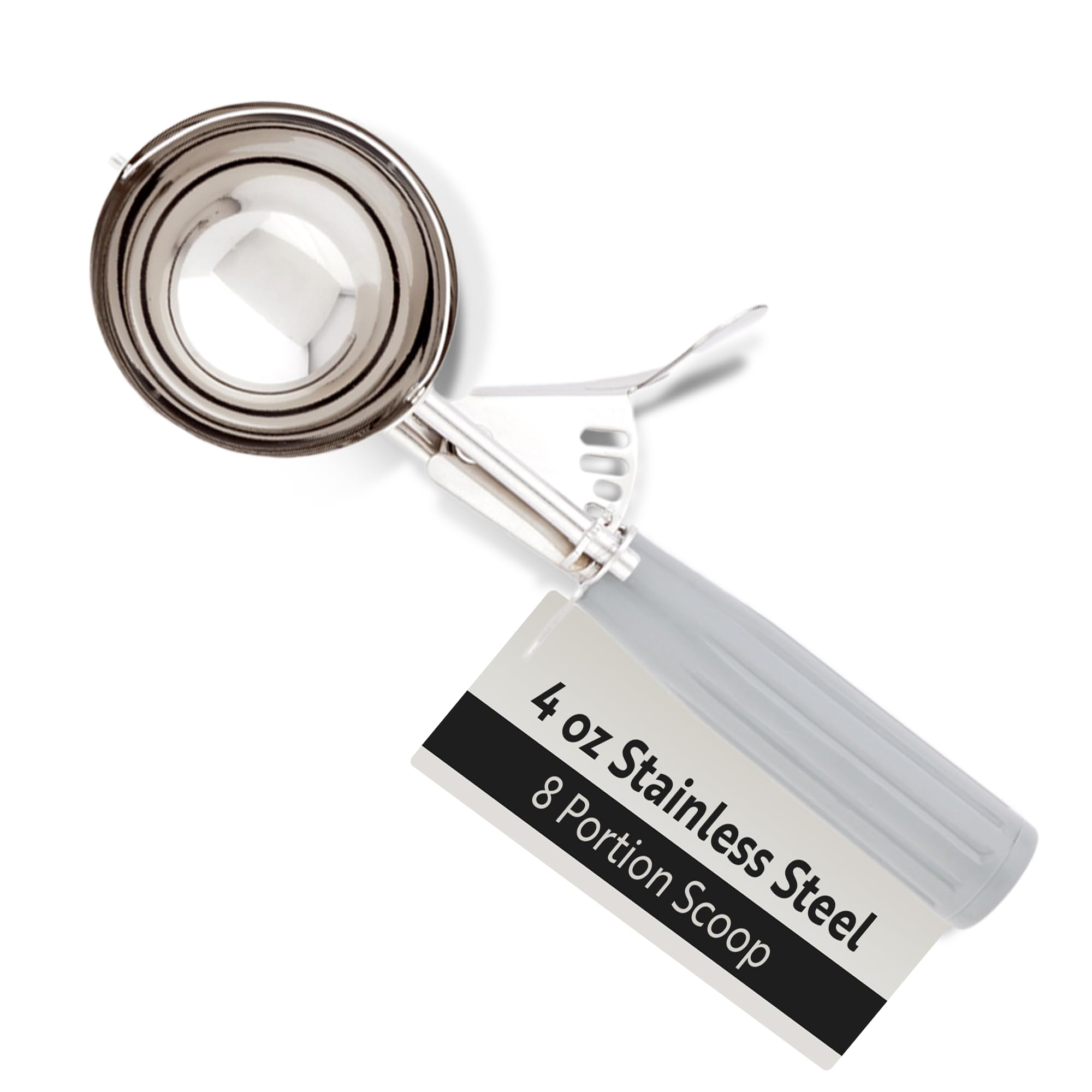 Met Lux 4 oz Stainless Steel #8 Portion Scoop - with Gray Handle - 1 count box