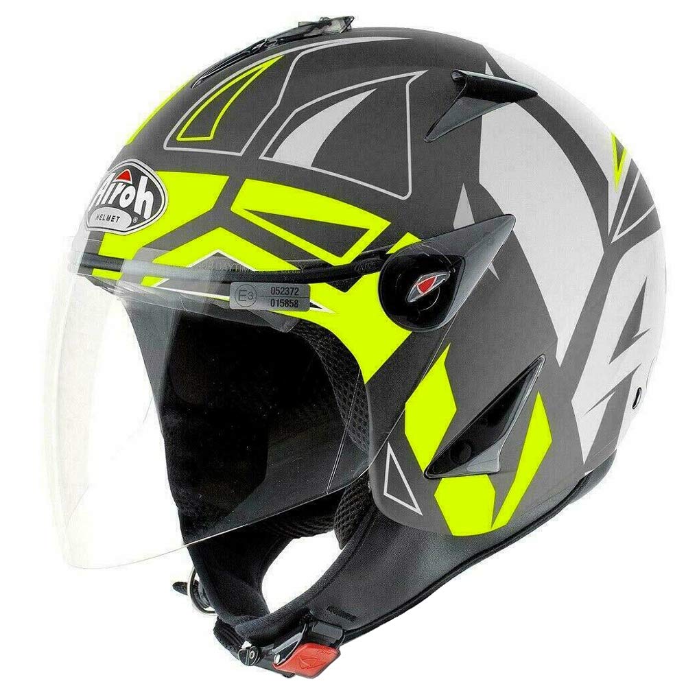AirohJT Convert Jet Open Face Helmet Yellow Matt (Medium)