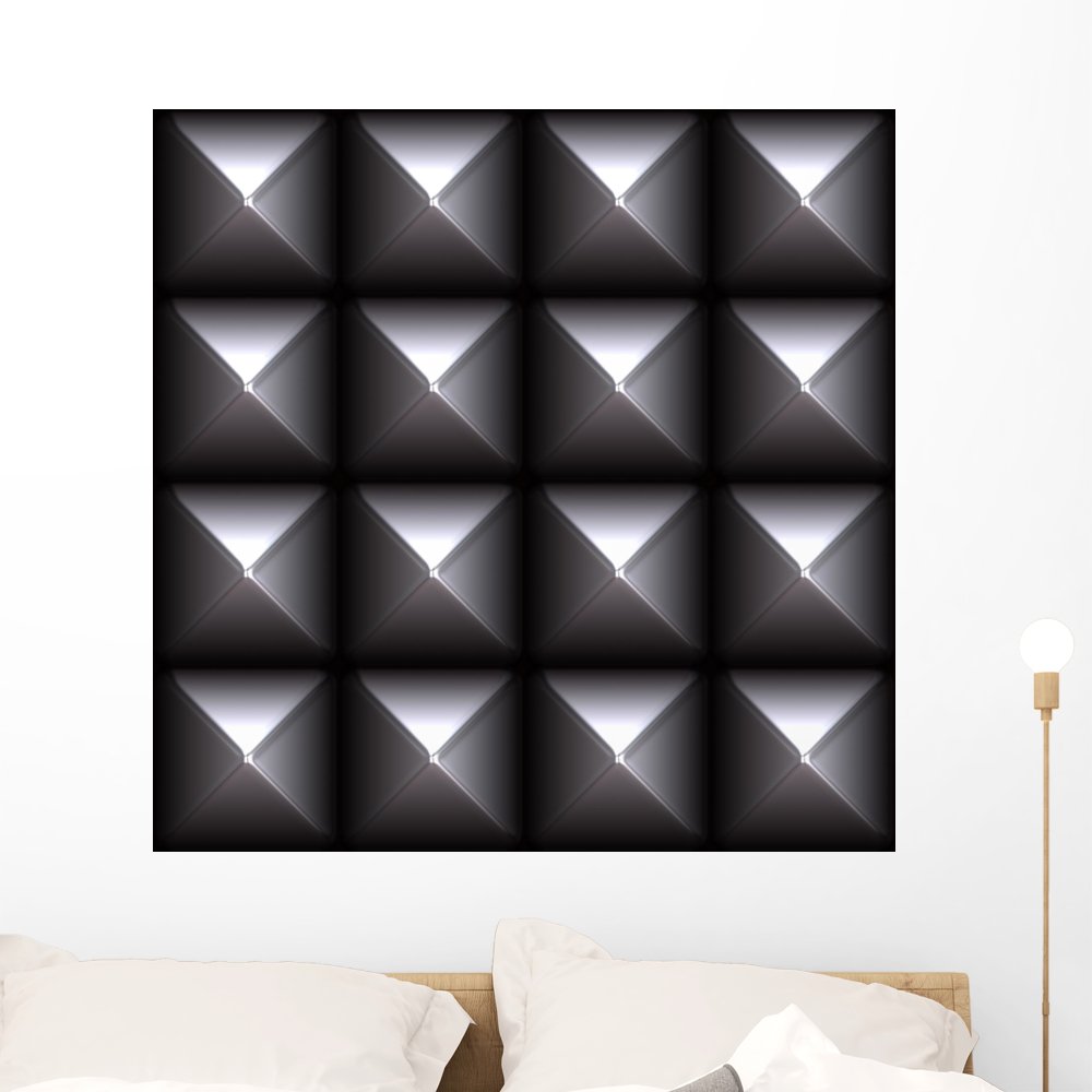 Amazon.com: Wallmonkeys Grey-Scale Studs Studded Pattern Wallpaper