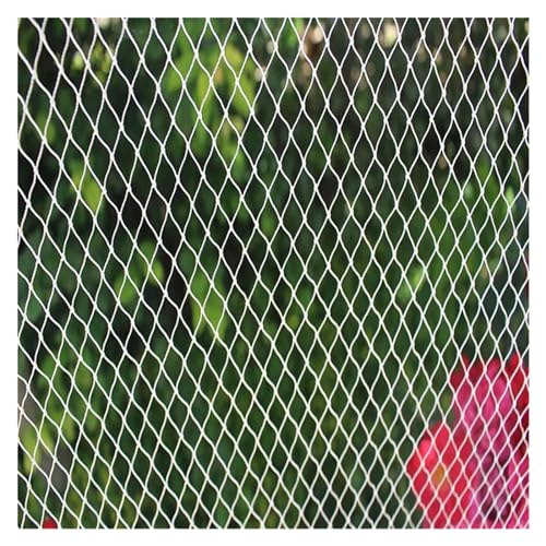 Weißes Nylongeflecht Vogelnetz – 2 m x 2 m Gartensicherheitsnetz Hochzeit & Heimdekoration Anti-Katzen-Balkonschutz Langlebiges Outdoor-Schutznetz für Pflanzen und Haustiere