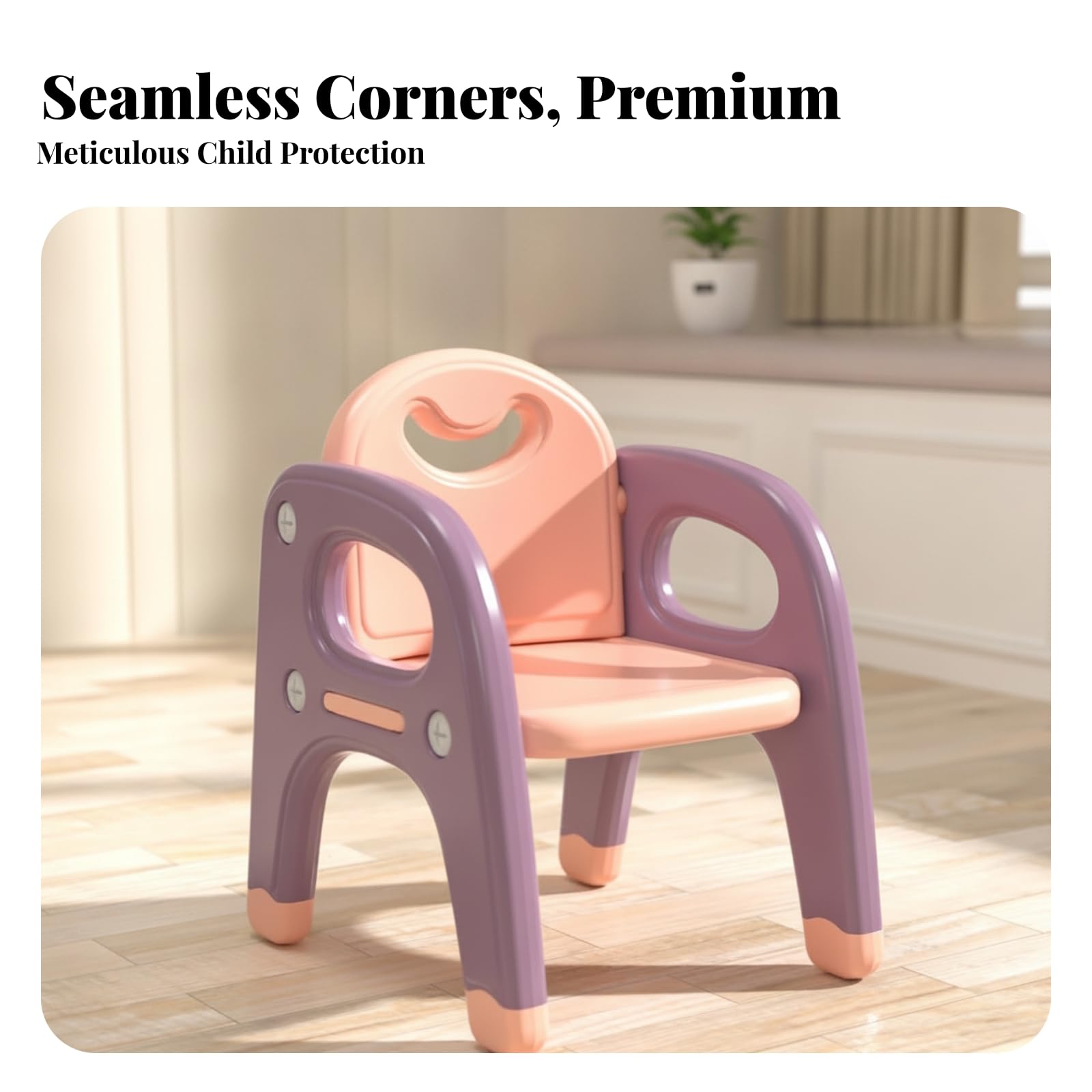 Silla Plástico Cómodo Silla Infantil, Gris