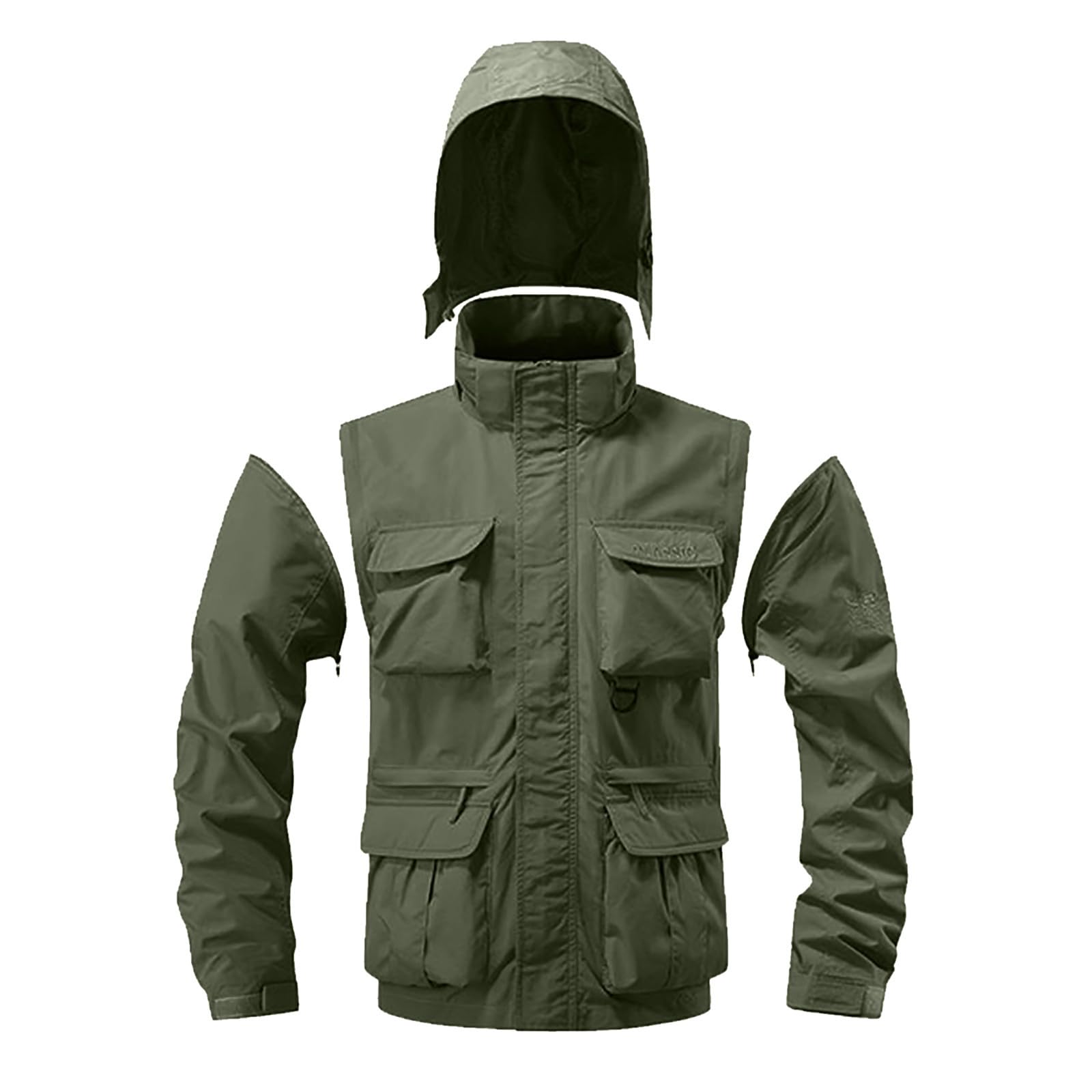 Genérico Parka Hombre Pesca Esquí Senderismo Impermeables Chaqueta Trekking De Caza Deportivo Táctica Militar Capucha Exterior