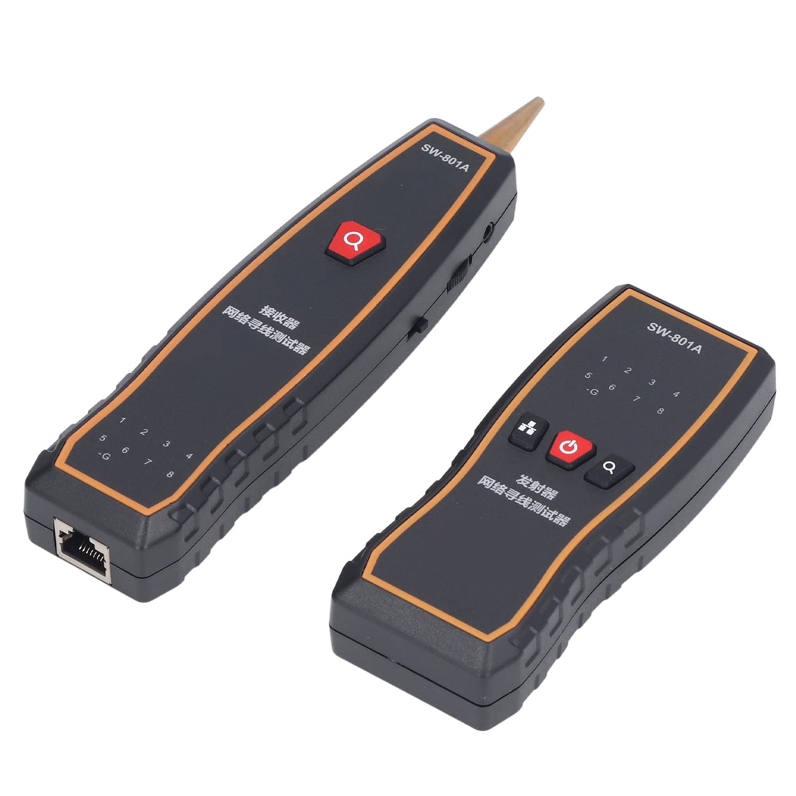 Kabeltester, Leitungsfinder, multifunktionales Drahtdetektor-Werkzeug, professioneller RJ45-RJ11-Netzwerk-Telefonkabeltester für technische Verkabelung, Wartung von