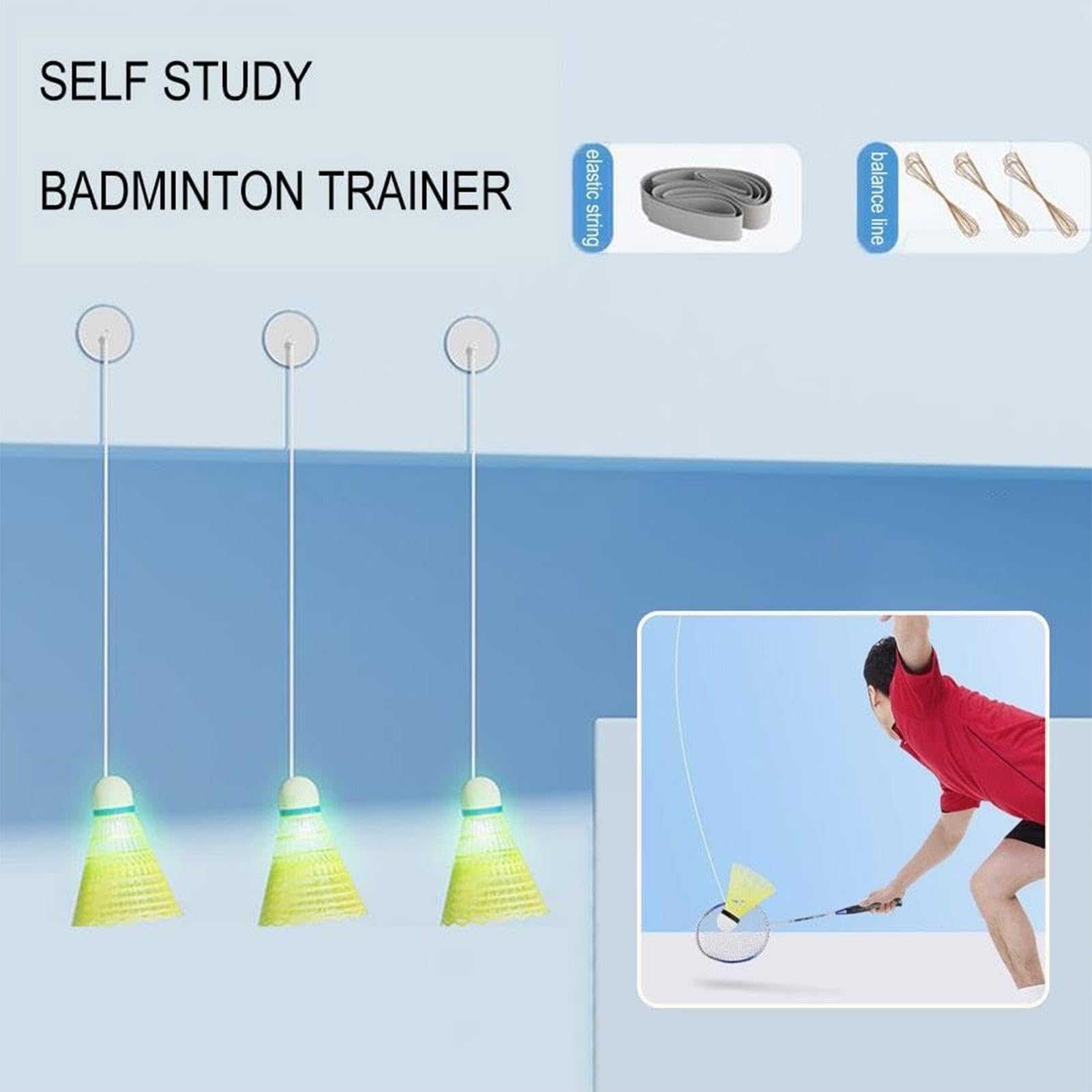 Entrenador De Rebote De Bádminton, Juego De Entrenamiento Individual Para Interiores