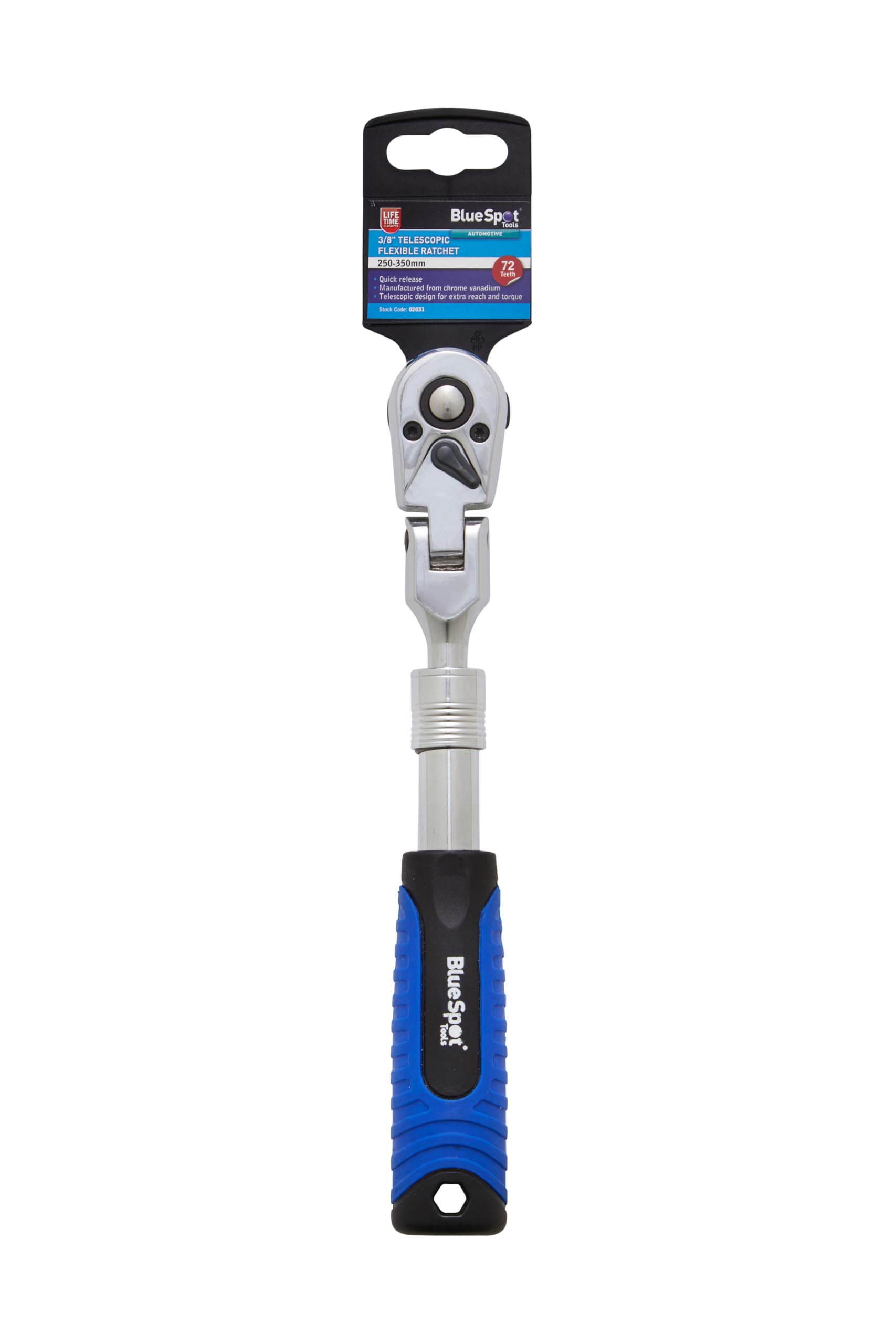 Blue Spot Tools 3/8" Telescopic Flexible Ratchet (250-350mm) (72 Teeth)
