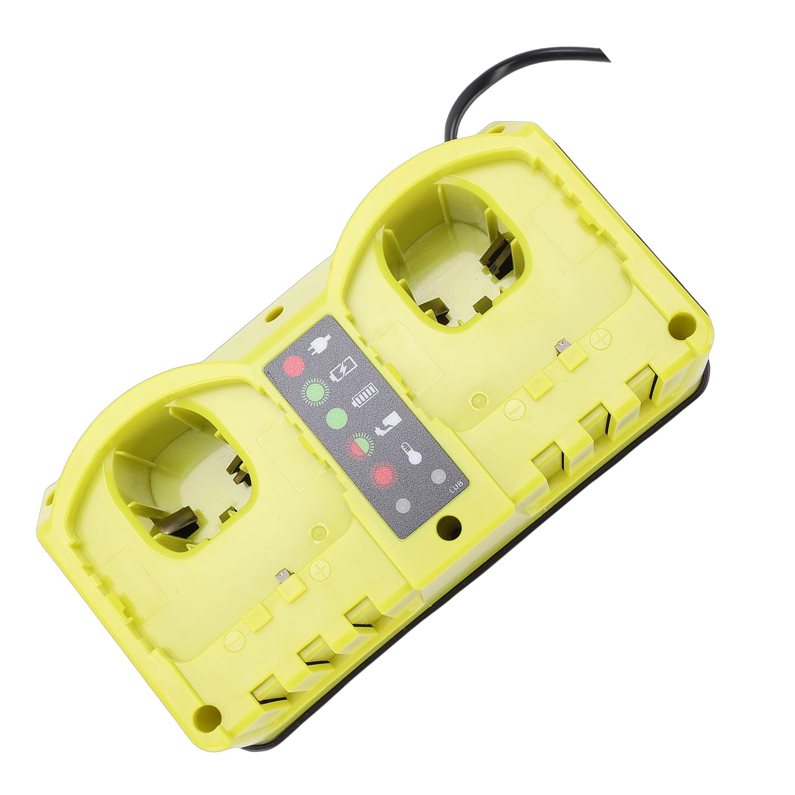 Kikumi Doppia Stazione di Ricarica per Batteria P117 P118 P119, Caricabatterie Rapido a Doppia Porta con Indicatori LED, per Batterie Agli Ioni di Litio per Utensili Elettrici