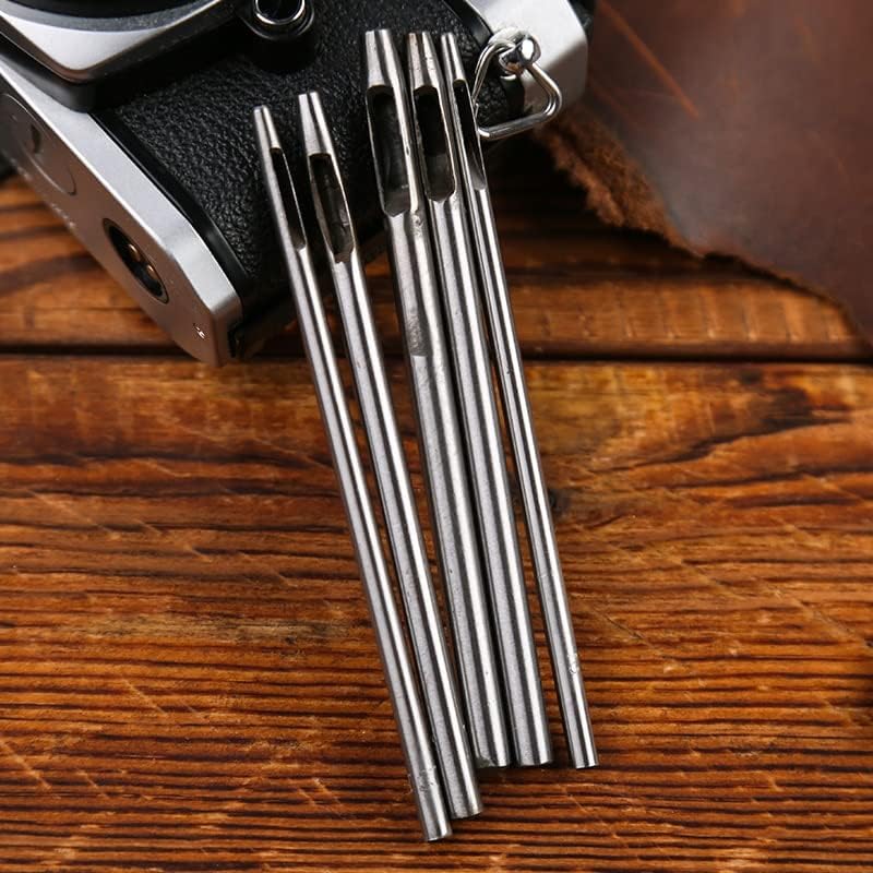 Imzay 0.5-4.0mm Leather Round Hole Punch Set Cutter Punch Leather Handmade Craft Tools Belt Punching Hand Tools Supplies
