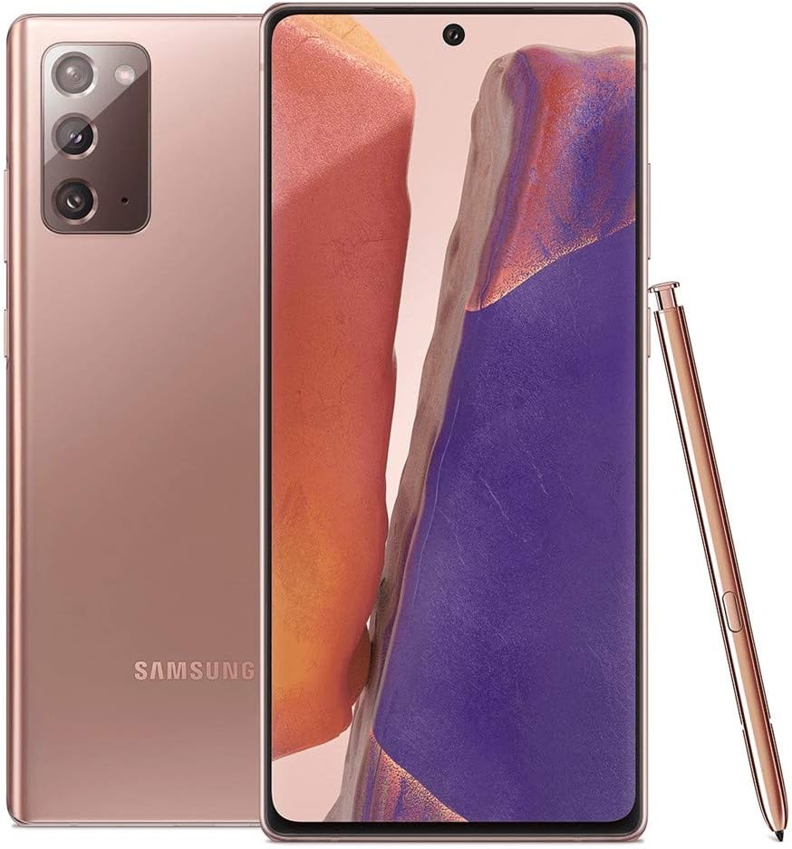 Samsung Galaxy Note 20, 128GB, Mystic Bronze - Locked to Verizon (Renewed)