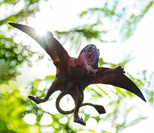Miniatura 8 de Figura de dinosaurio bidentado de pterosaurio simulado, dinosaurio de plástico realista para regalo de cumpleaños, juguetes para niños, recuerdo de