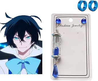 The Case Study of Vanitas Vanitas Earrings Cosplay Accessories Hourglass Style Character Accessory Set Vanitas Carte Cosplay Props Anime Goods Collection Style 2, Ear Clip + Ear Cuff