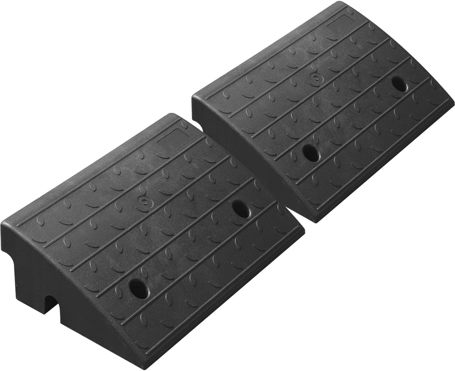2 Pack 5″ inch Rise Driveway Curb Ramps, 17″(L) x 11″(W) x 5″(H) Loading Ramps for Car, Pickup, Motorcycle, Truck, Heavy-Duty Rubber Kerb Ramps 6000 LBS Load Capacity (5″ Rise – 2Pack)