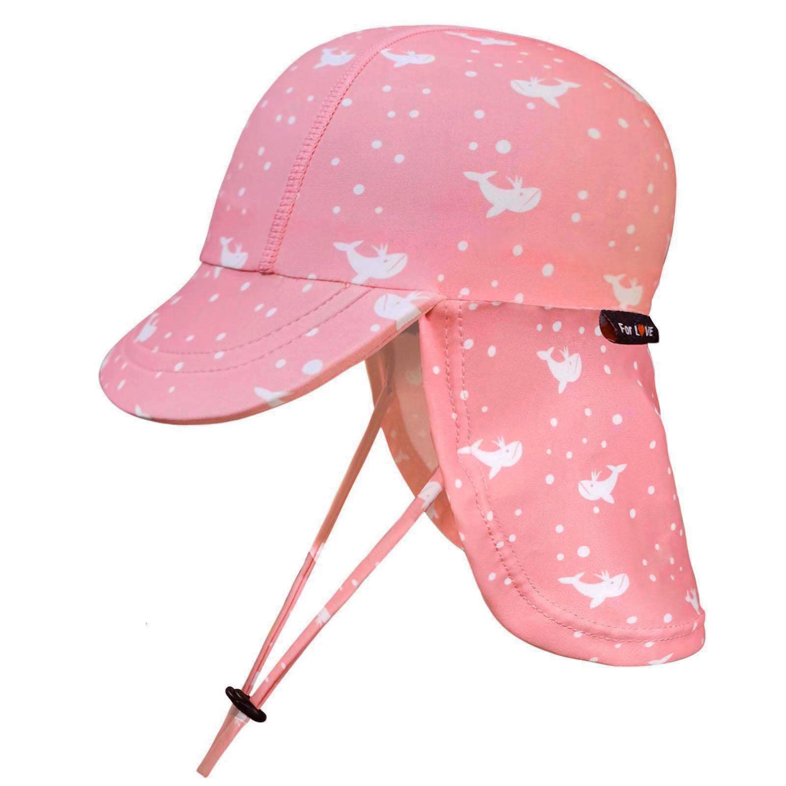 weVSwe Sombrero De Sol para Bebé UPF 50+ Gorro De Natación Solapa Protección para El Cuello Correas De Barbilla Ajustables Sombreros De Protección Solar UV