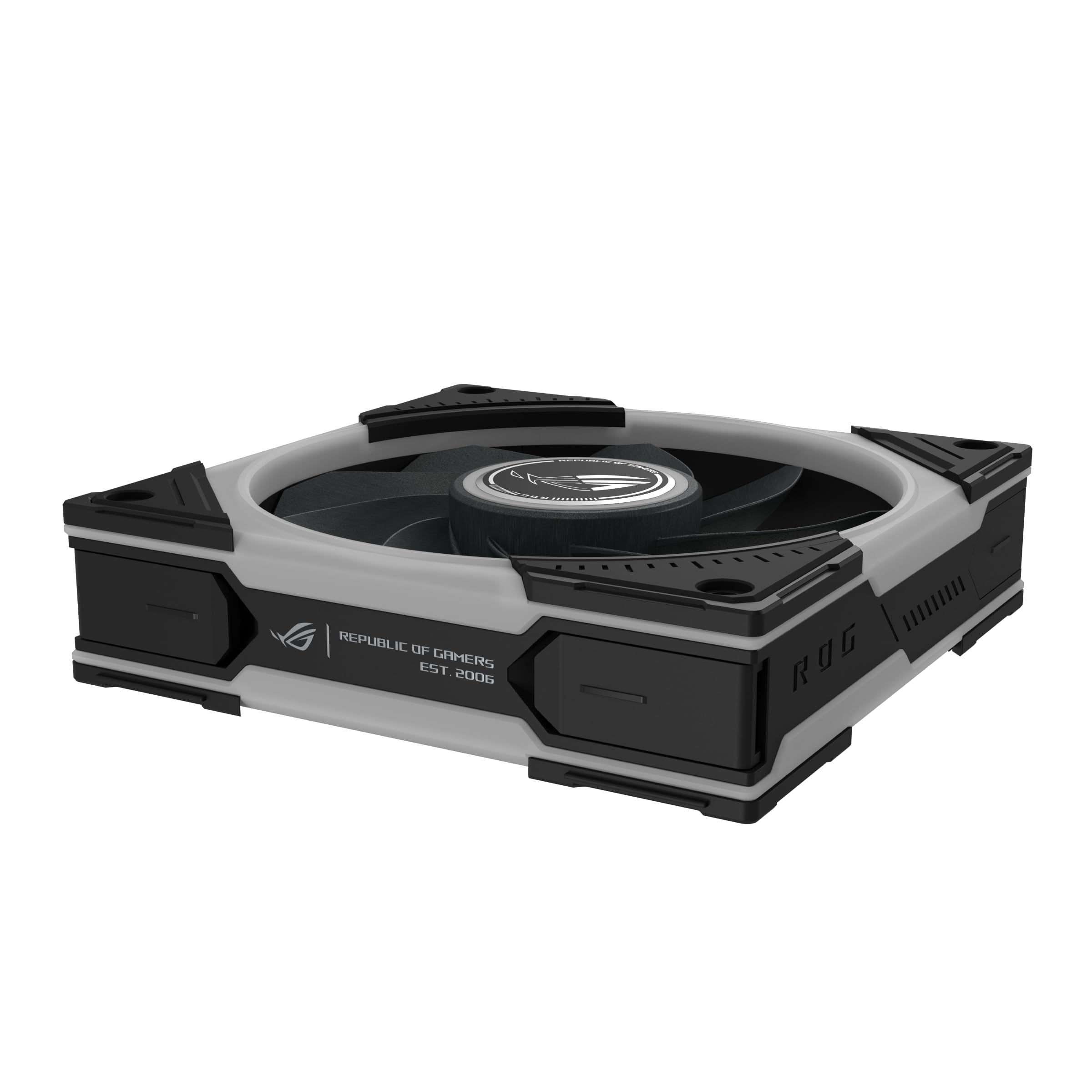 ASUS ROG Eurux GR120 ARGB Reverse PWM Lot de 3 ventilateurs PWM 120 mm PWM, 2200 tr/min, chaîne en marguerite brevetée, éclairage personnalisé, moyeu de ventilateur