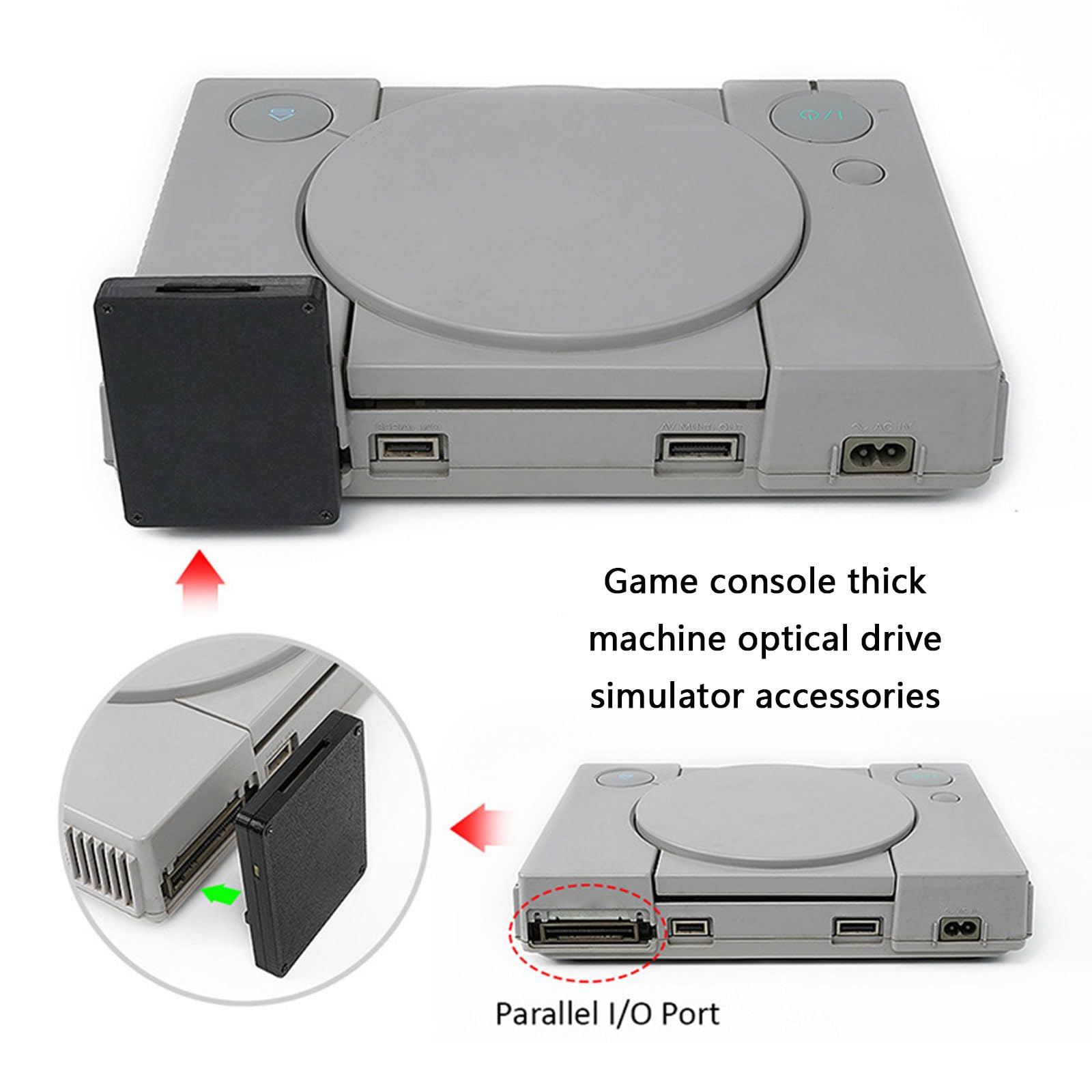 Emulador de unidad óptica de fácil instalación 32 GB/64 GB/128 GB, funda impresa con juego de tarjetas de memoria para consola de juegos retro, funda impresa con kit de tarjetas de memoria, accesorios
