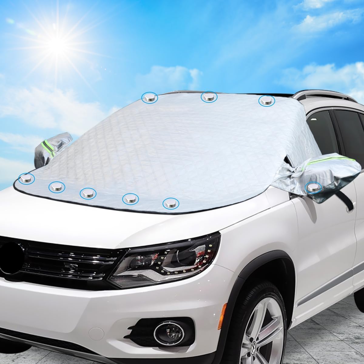 Amazon.fr LEWONPO Couverture PareBrise Voiture, Bâche Pare Brise Protection Magnétique