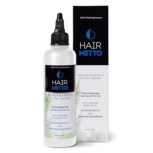 HAIRMETTO® Suero bloqueador tópico DHT para la pérdida del cabello, regeneración del cabello con aceite de palma enana, aceite de ortiga picante,