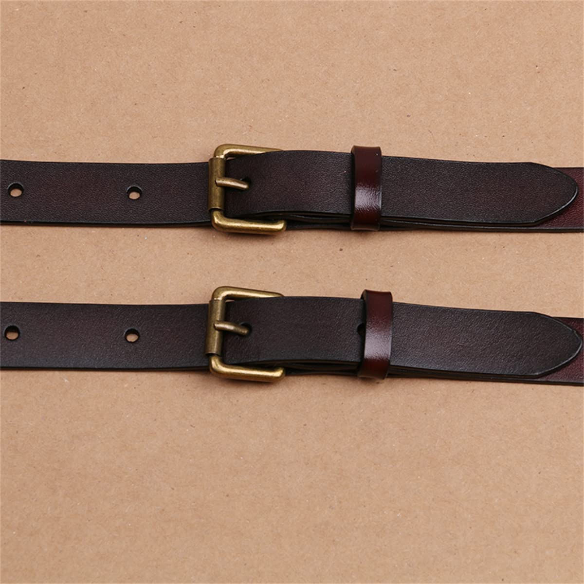 Tirantes para Hombre para Pantalones Tirantes de Cuero para Hombre de Alta Resistencia Y Espalda Ajustable con 3 Ganchos de presión de Metal Tirantes Vintage para Hombre Brace Heav