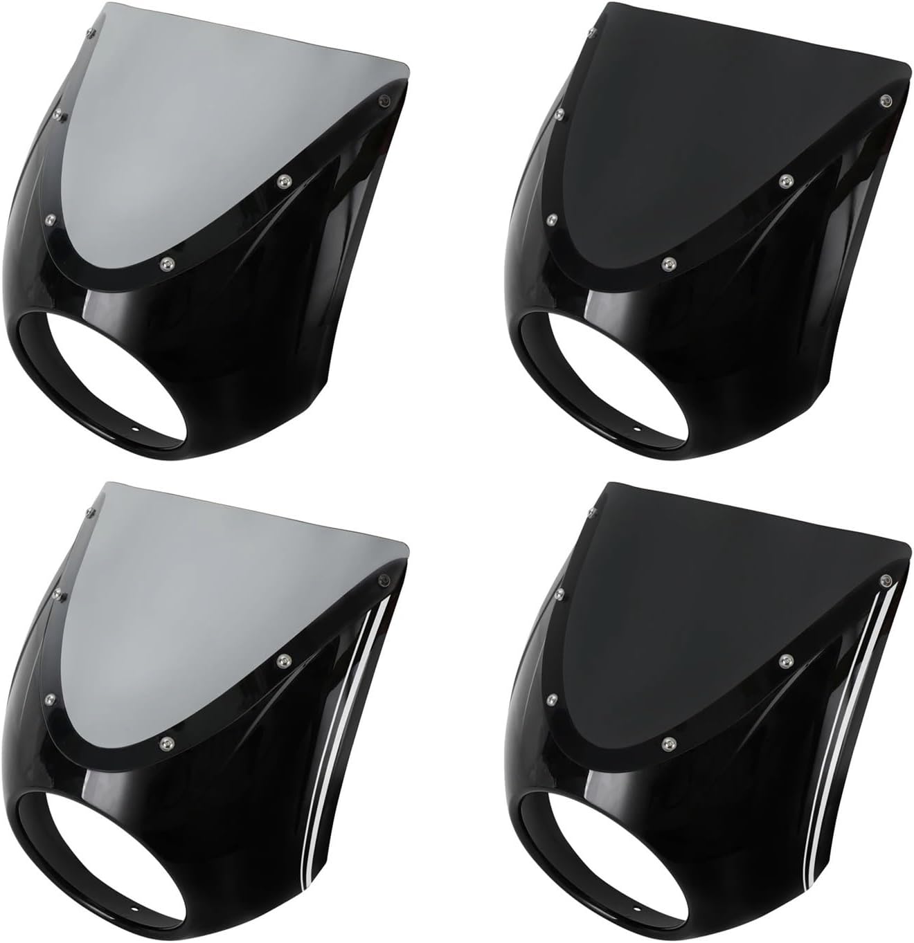 Headlight Windscreen Cover Windshield WindScreen Compatible with BMW R18 2020 2021 2022 Motorcycle Accessories(Gray Stripe)