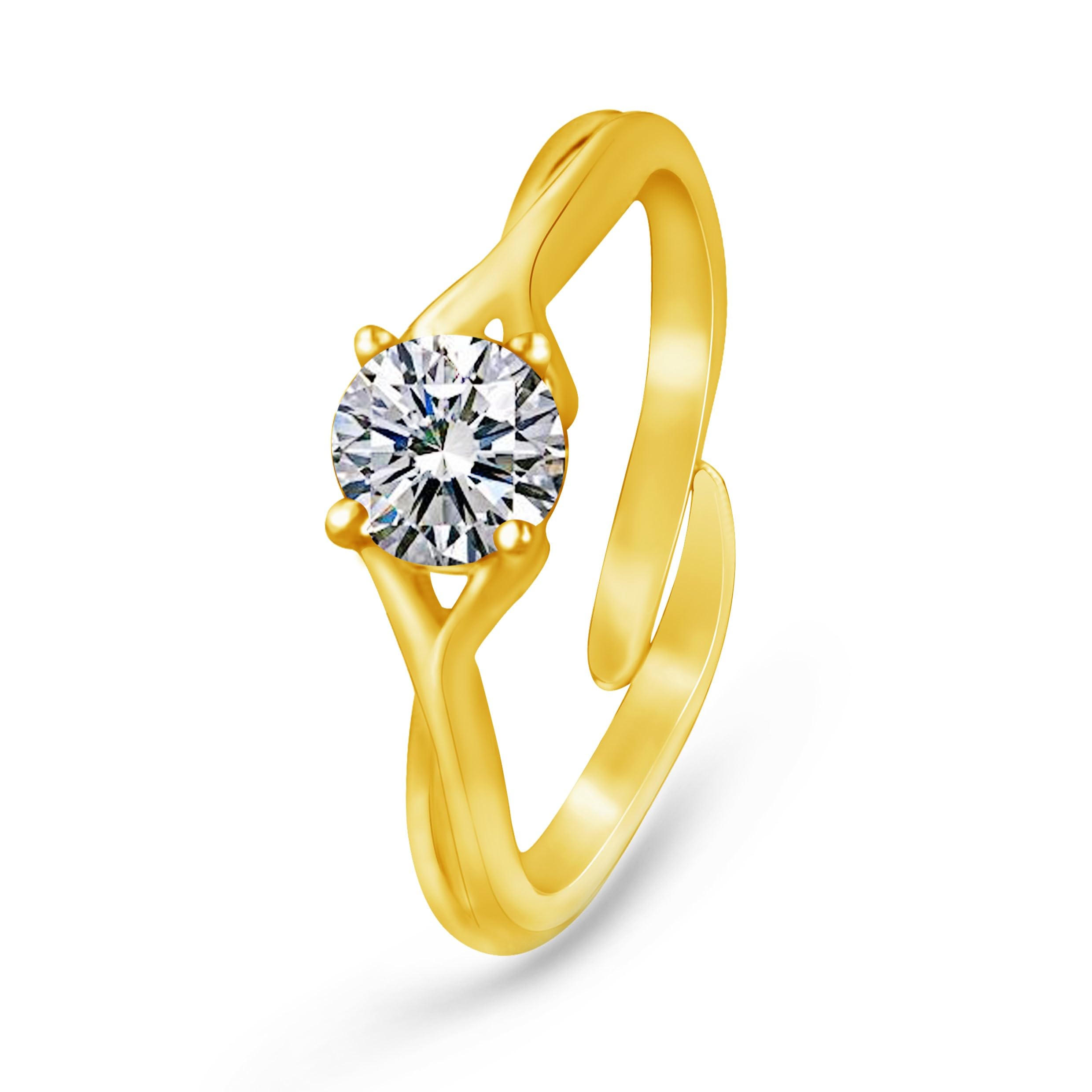 Love925 925 Sterling Silver Twining Solitaire Ring | 18K Gold Plated | Gifts for Women & Girls | With Certificate of Authenticity and 925 Stamp | 6 Months Warranty* (B0CV86N3R2) Amazon Price History, Amazon Price Tracker