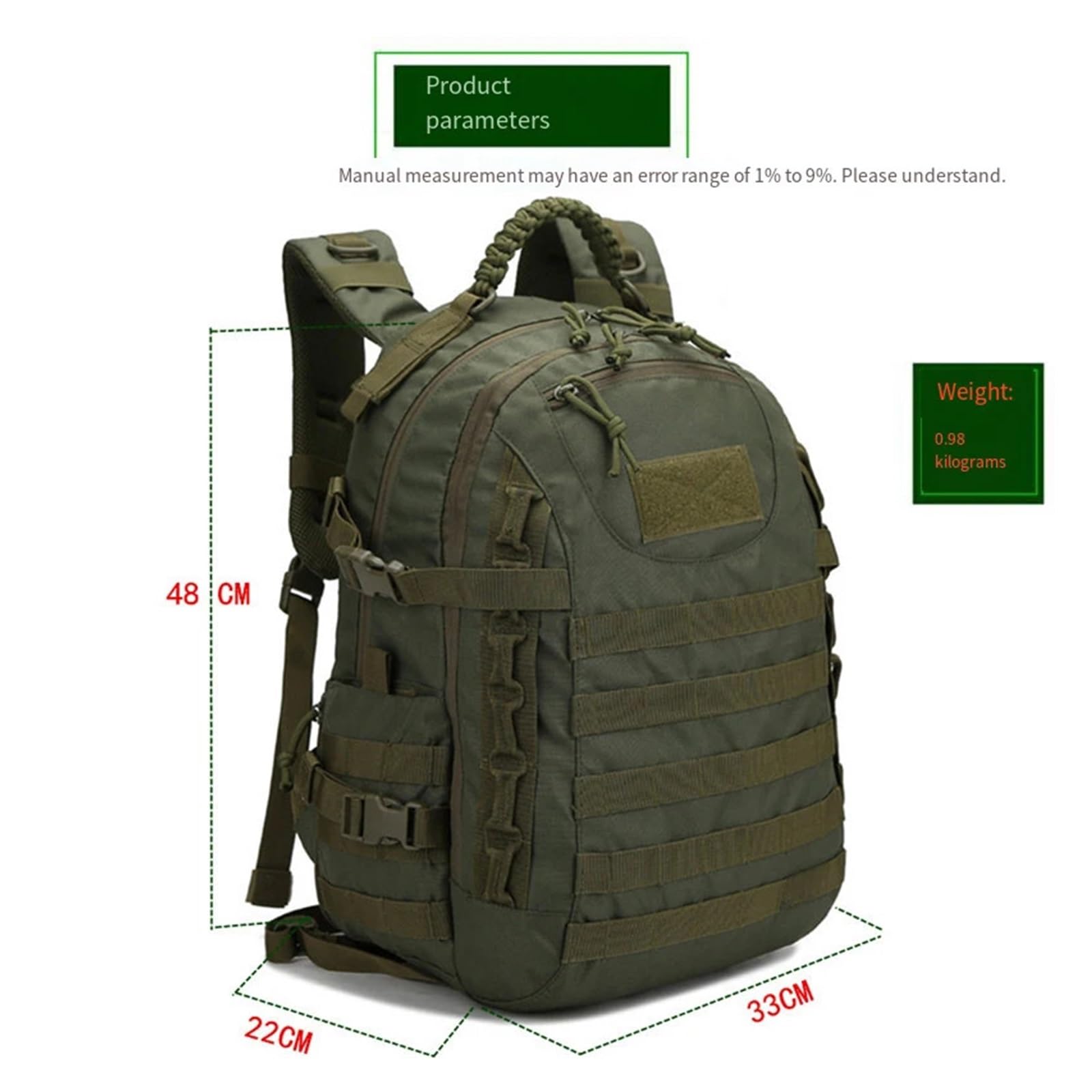 Großer wasserdichter, atmungsaktiver Unisex-Outdoor-Rucksack(Black B)