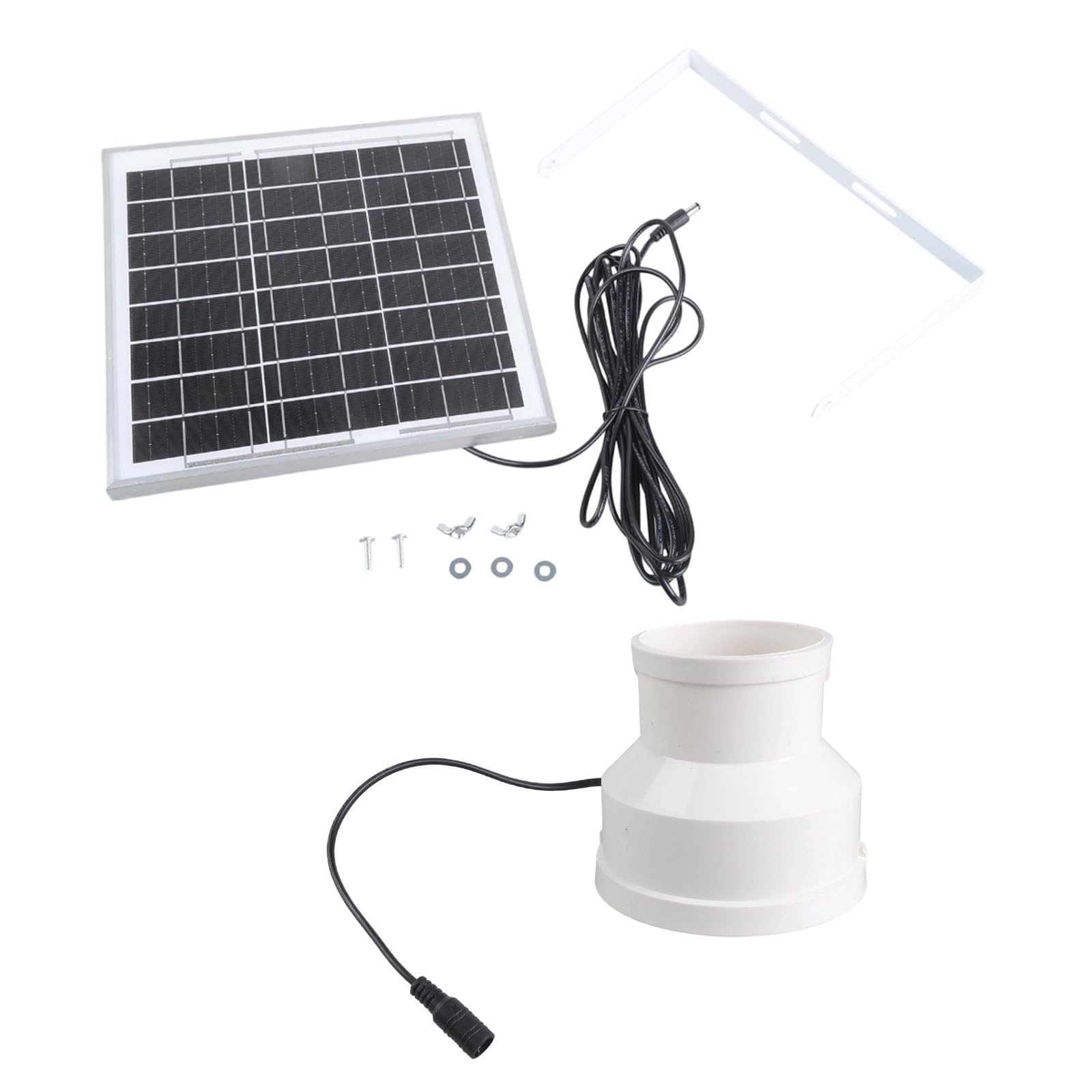 Kalttoy Polystyrene Pvc Solar Exhaust Fan Set With Impermeable Panel For Pet Shelter Ventilation Denial Battery Required Solar Ventilation Structure