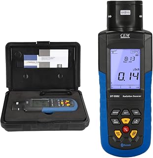 CEM T.ax Included DT-9501 Geiger Counter Nuclear Radiation Detector with Bluetooth Data Recorder 4 Type α, β, γ, and Χ Rays, Radiation Lab Geiger Counters Up to 4000 Data Storage